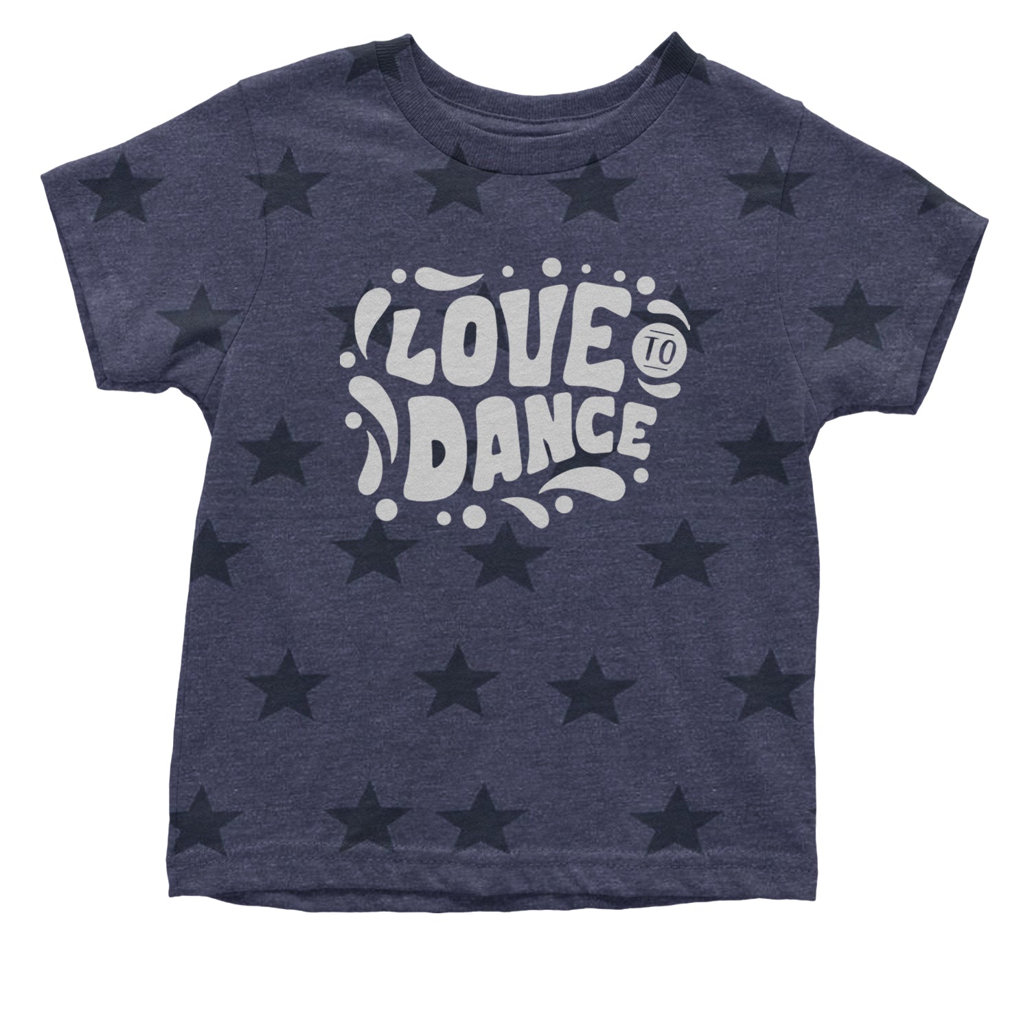 Love To Dance Infant One-Piece Romper Bodysuit and Toddler T-shirt Navy Blue STAR