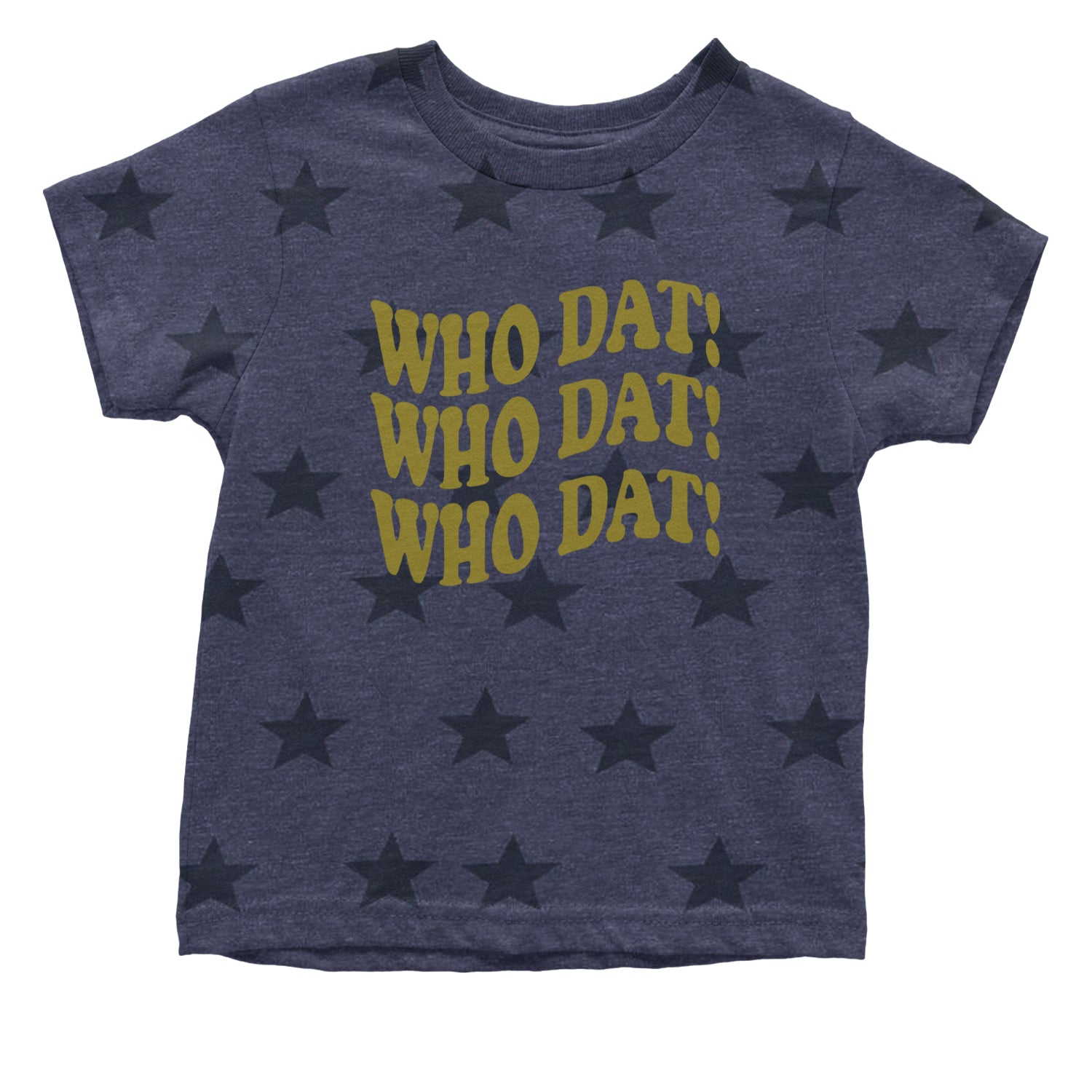 Who Dat Wavy Design Who Dat Nation Infant One-Piece Romper Bodysuit and Toddler T-shirt Navy Blue STAR