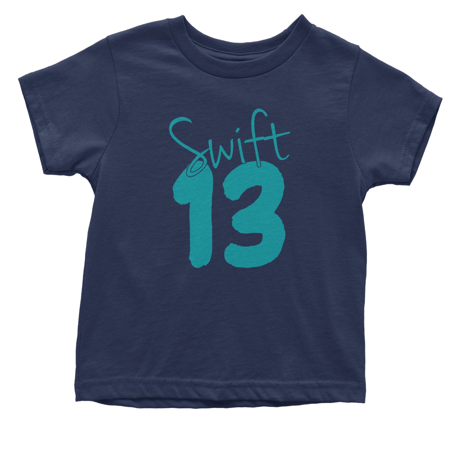 13 Swift 13 Lucky Number Era TTPD Infant One-Piece Romper Bodysuit and Toddler T-shirt Navy Blue