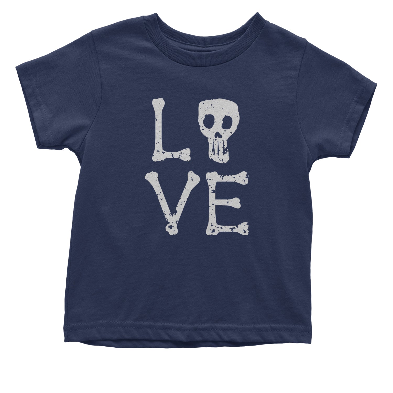 Love Skeleton Bones Infant One-Piece Romper Bodysuit and Toddler T-shirt Navy Blue