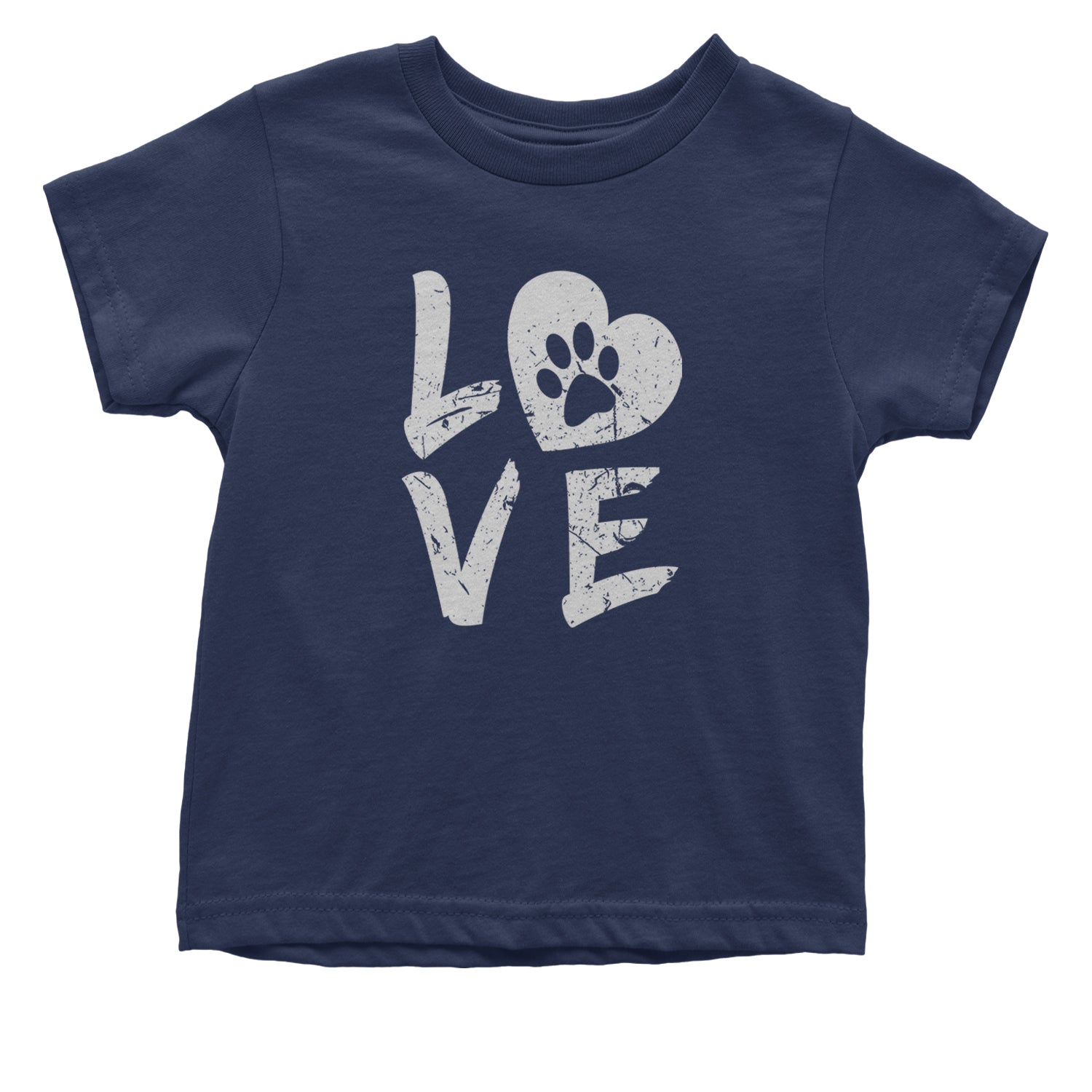 I Love My Dog Paw Print  Infant One-Piece Romper Bodysuit and Toddler T-shirt Navy Blue