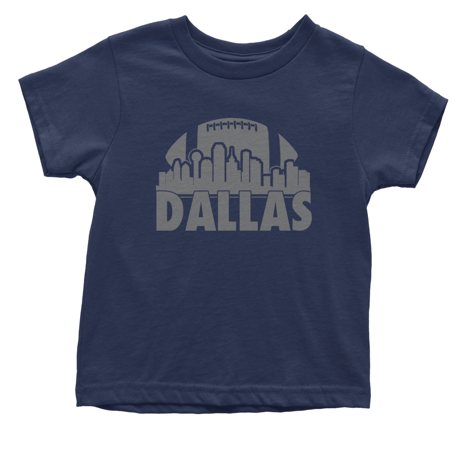 Dallas Texas Skyline Infant One-Piece Romper Bodysuit and Toddler T-shirt Navy Blue