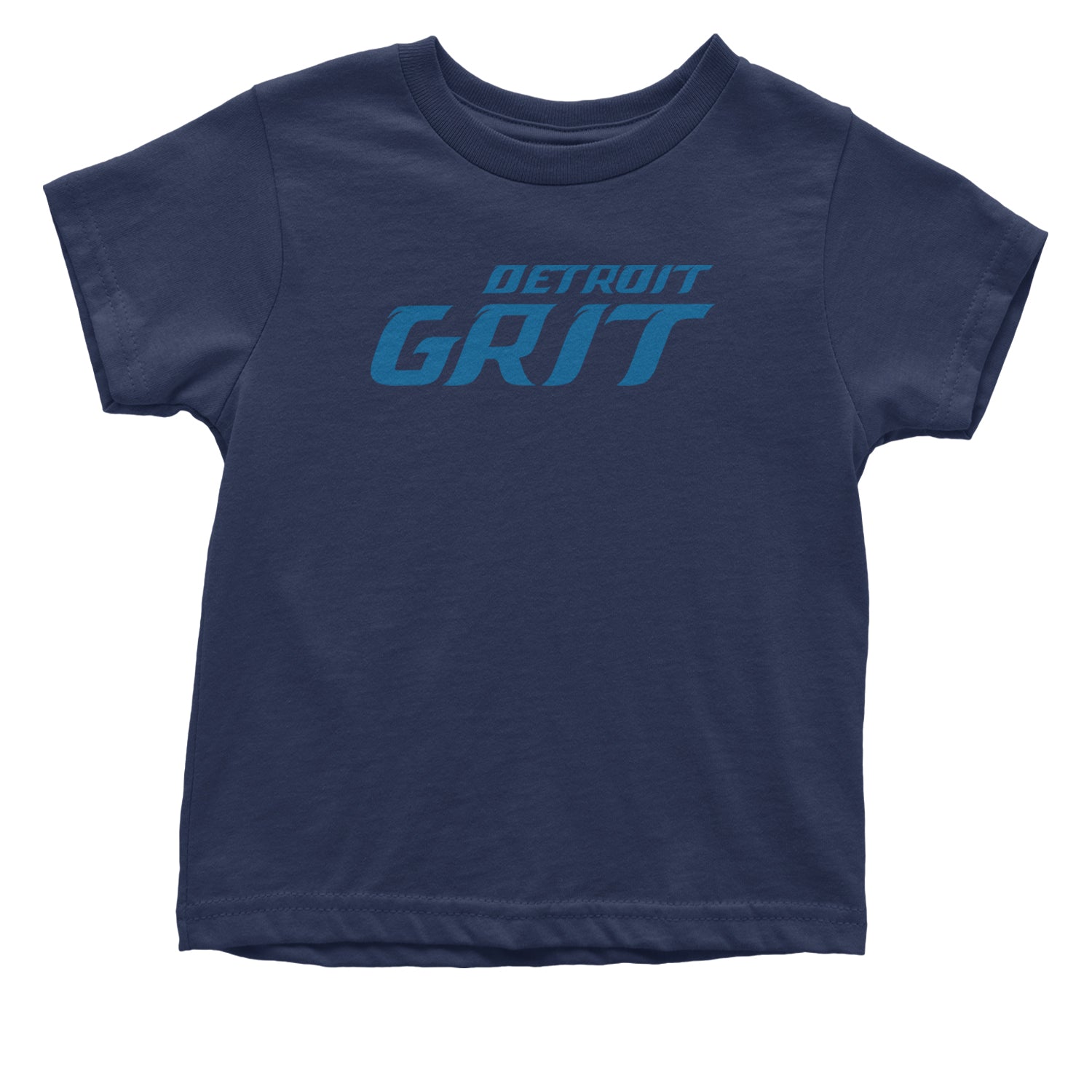 Grit Detroit Football Hard Knocks Infant One-Piece Romper Bodysuit and Toddler T-shirt Navy Blue