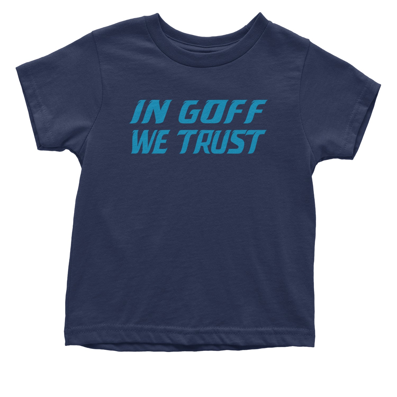 In Goff We Trust Detroit Infant One-Piece Romper Bodysuit and Toddler T-shirt Navy Blue