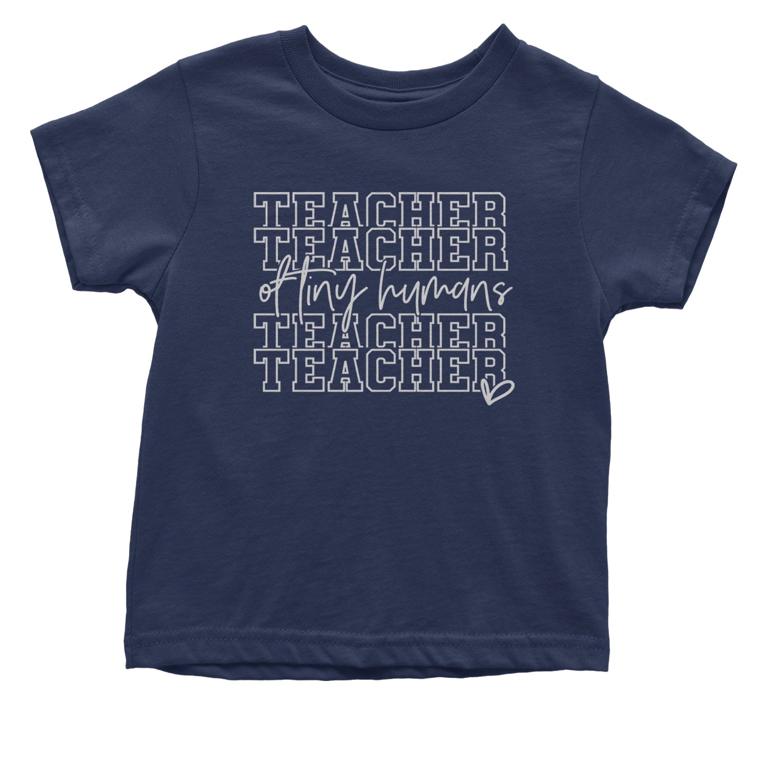 Teacher Of Tiny Humans Infant One-Piece Romper Bodysuit and Toddler T-shirt Navy Blue