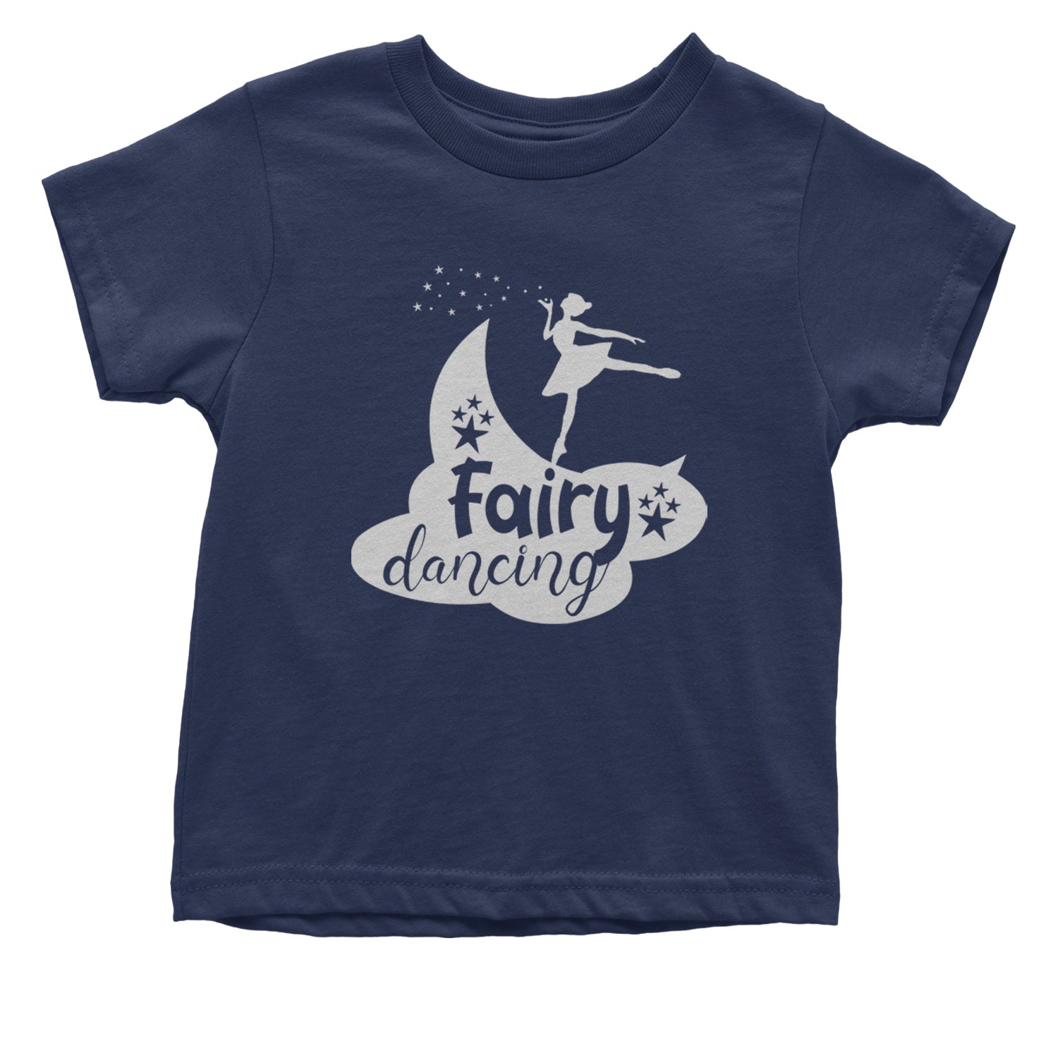 Fairy Dancing Infant One-Piece Romper Bodysuit and Toddler T-shirt Navy Blue