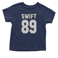 Swift 89 Birth Year Music Fan Era Poets Department Lover Infant One-Piece Romper Bodysuit and Toddler T-shirt Navy Blue