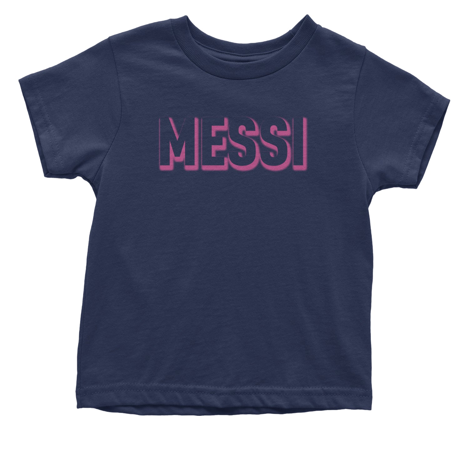 Messi OUTLINE Miami Futbol Infant One-Piece Romper Bodysuit and Toddler T-shirt Navy Blue