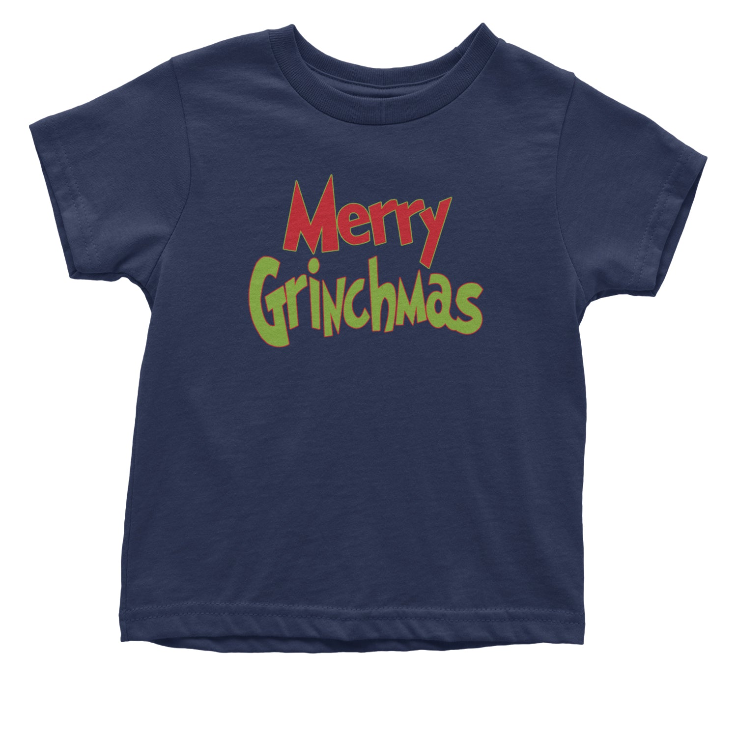 Merry Grinchmas Jolly Merry Christmas Infant One-Piece Romper Bodysuit and Toddler T-shirt Navy Blue