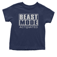 Activated Beast Mode Workout Gym Clothing Infant One-Piece Romper Bodysuit and Toddler T-shirt Navy Blue