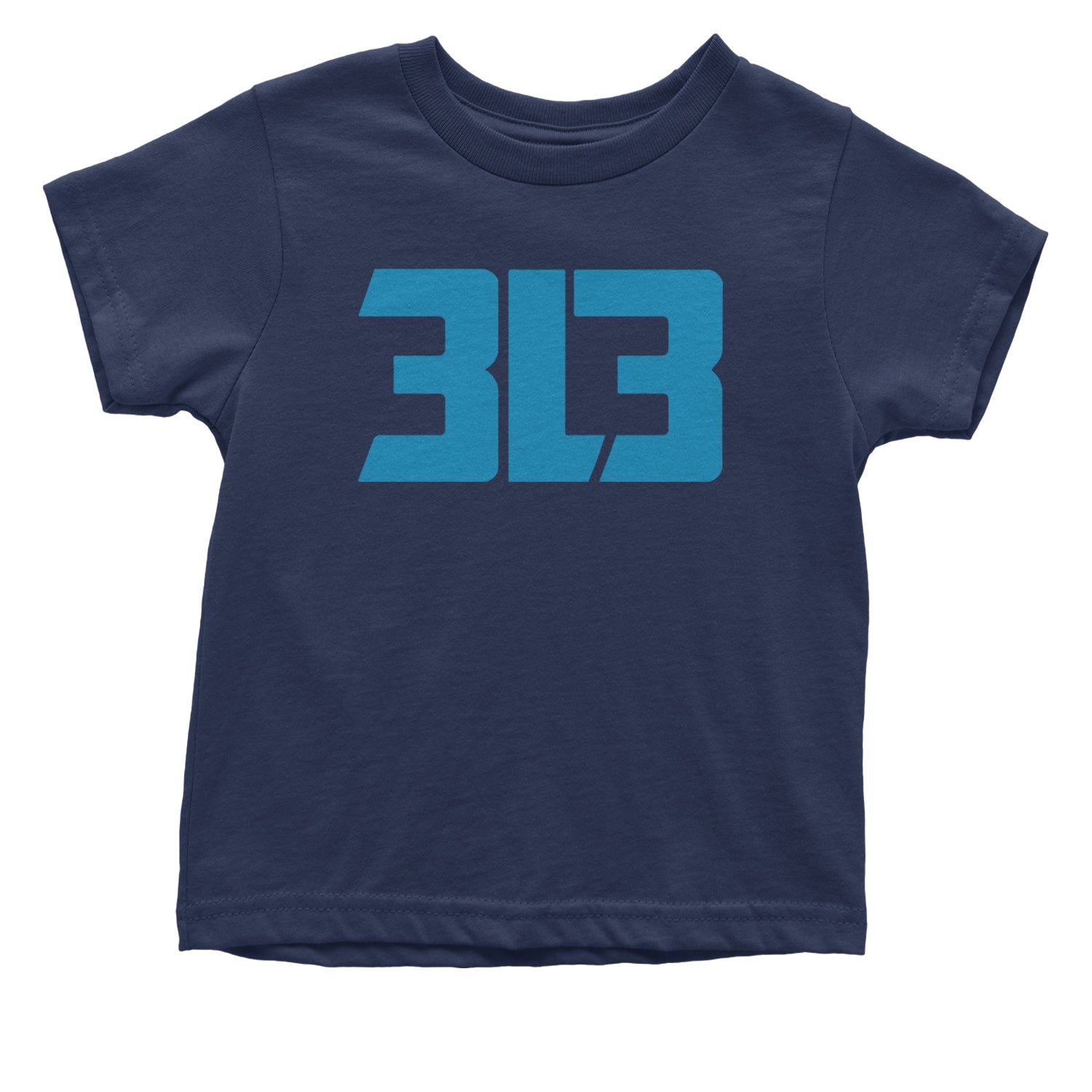 3L3 From The 313 Detroit Football Infant One-Piece Romper Bodysuit and Toddler T-shirt Navy Blue