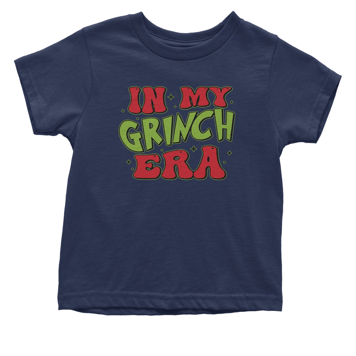 In My Gr-nch Era Jolly Merry Christmas Infant One-Piece Romper Bodysuit and Toddler T-shirt Navy Blue