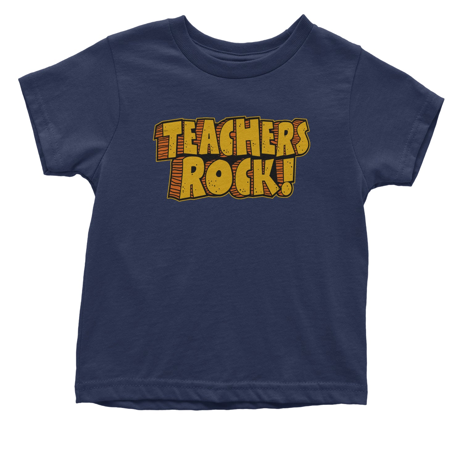 Teachers Rock Retro Infant One-Piece Romper Bodysuit and Toddler T-shirt Navy Blue