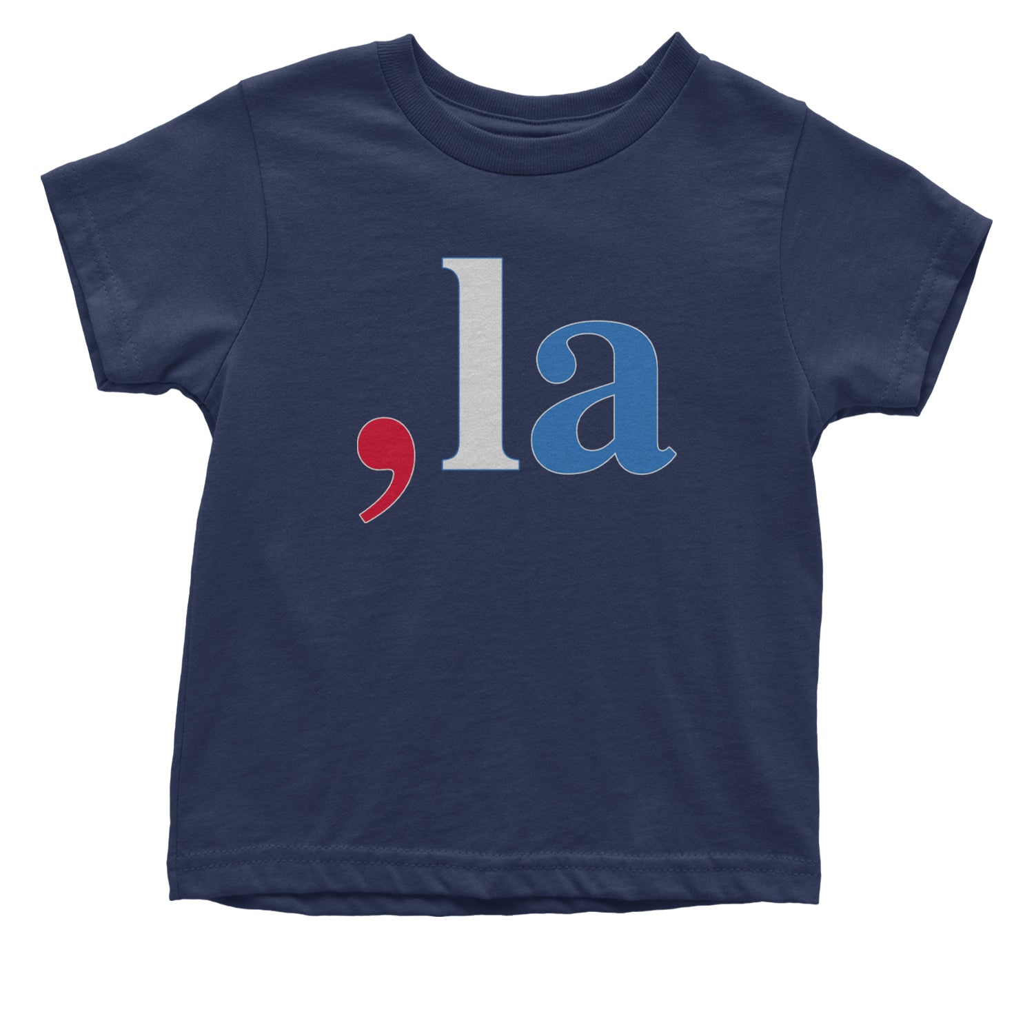 Comma-La - Support Kamala Harris For President 2024 Infant One-Piece Romper Bodysuit and Toddler T-shirt Navy Blue