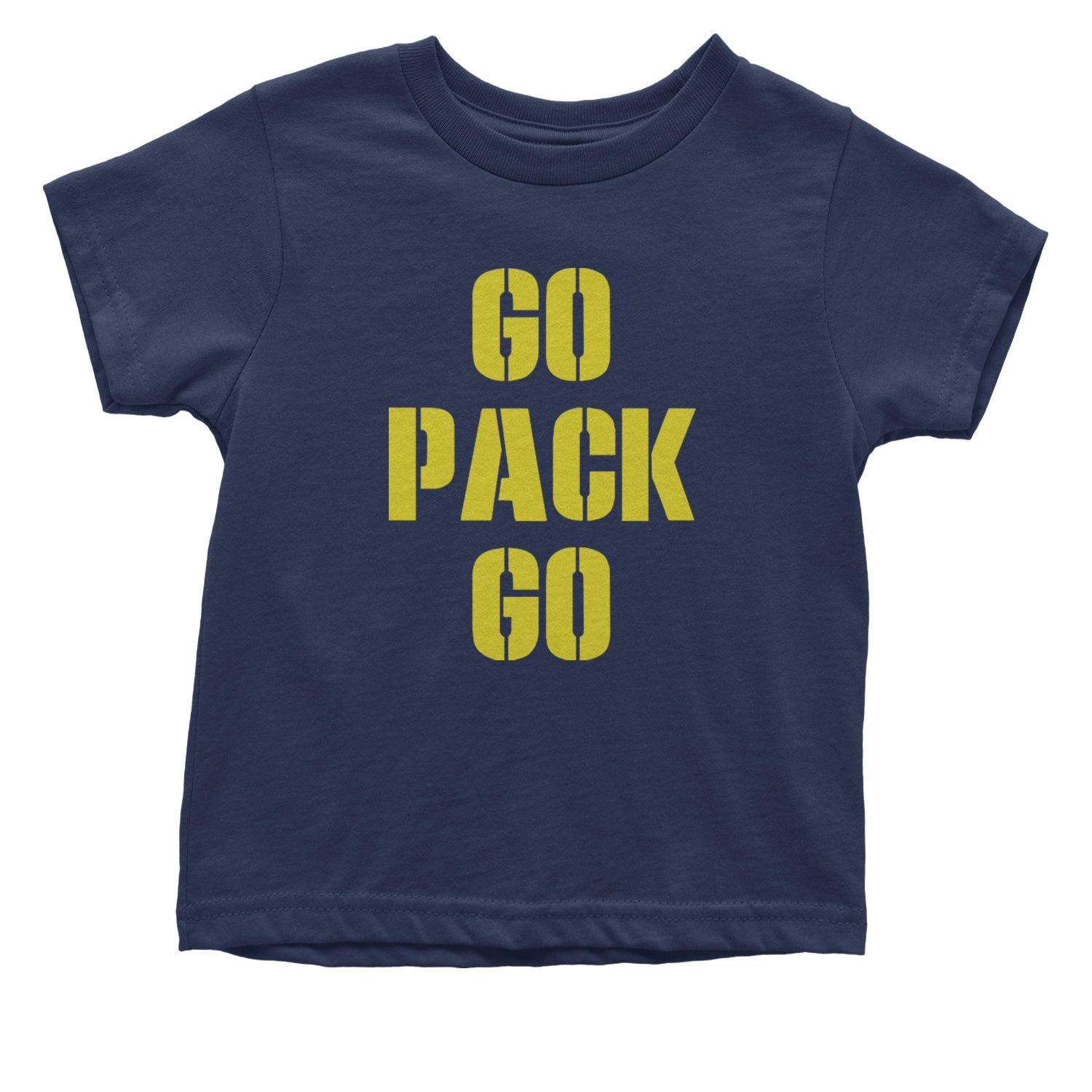 Go Pack Go Green Bay Infant One-Piece Romper Bodysuit and Toddler T-shirt Navy Blue