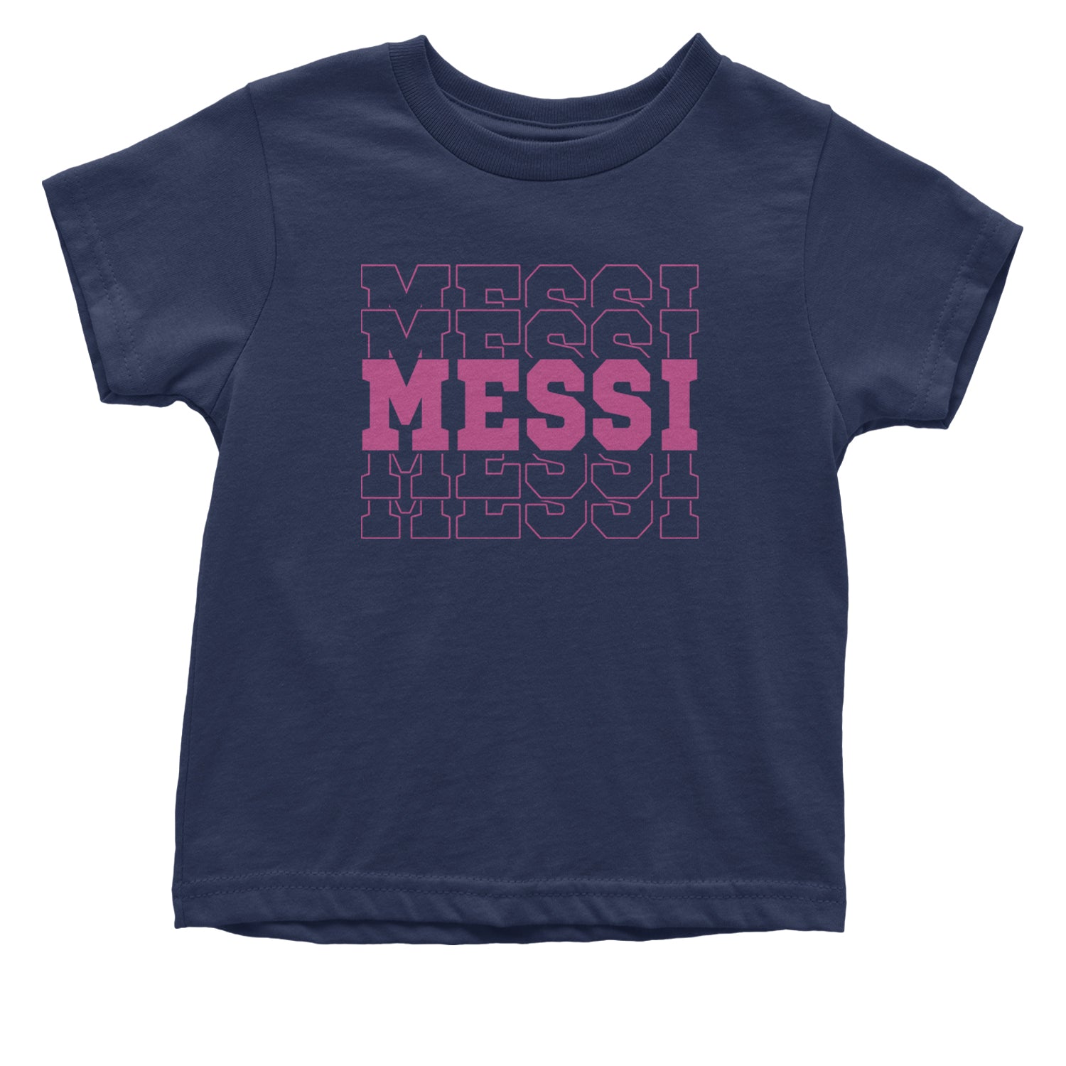 Messi Miami Futbol Infant One-Piece Romper Bodysuit and Toddler T-shirt Navy Blue