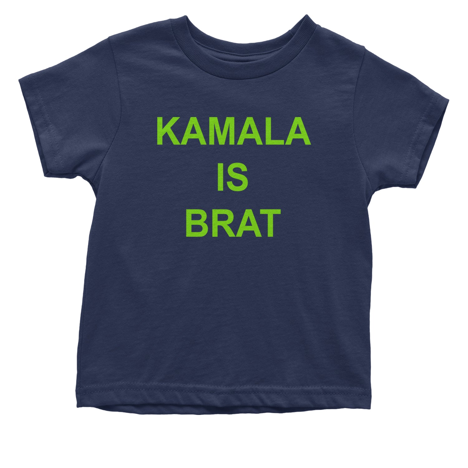 Kamala Is Brat - President Harris 2024 Infant One-Piece Romper Bodysuit and Toddler T-shirt Navy Blue