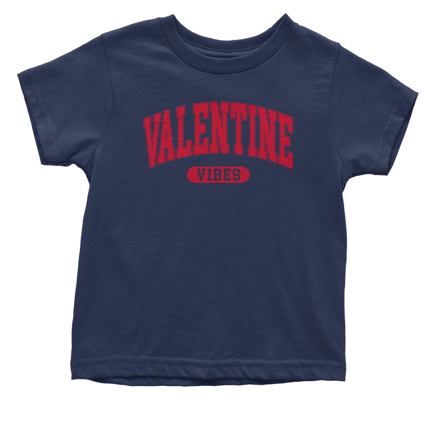 Valentines Vibes Infant One-Piece Romper Bodysuit and Toddler T-shirt Navy Blue