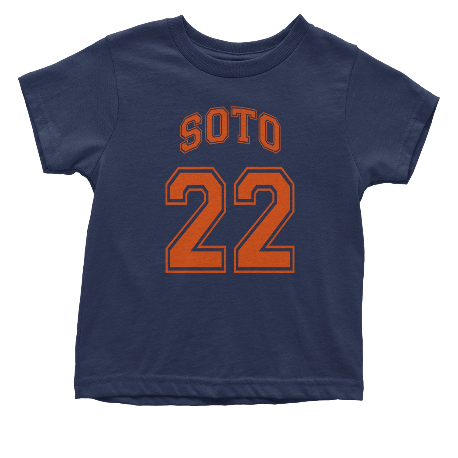 Soto Number 22 Infant One-Piece Romper Bodysuit and Toddler T-shirt Navy Blue