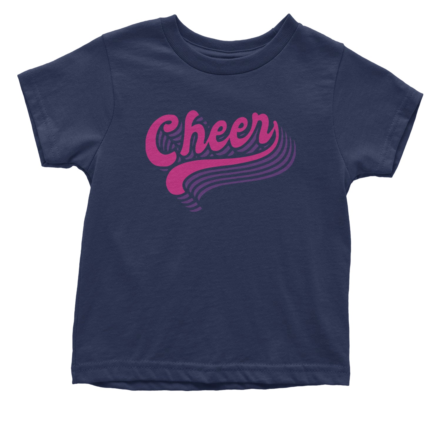 Cheer Pride Infant One-Piece Romper Bodysuit and Toddler T-shirt Navy Blue