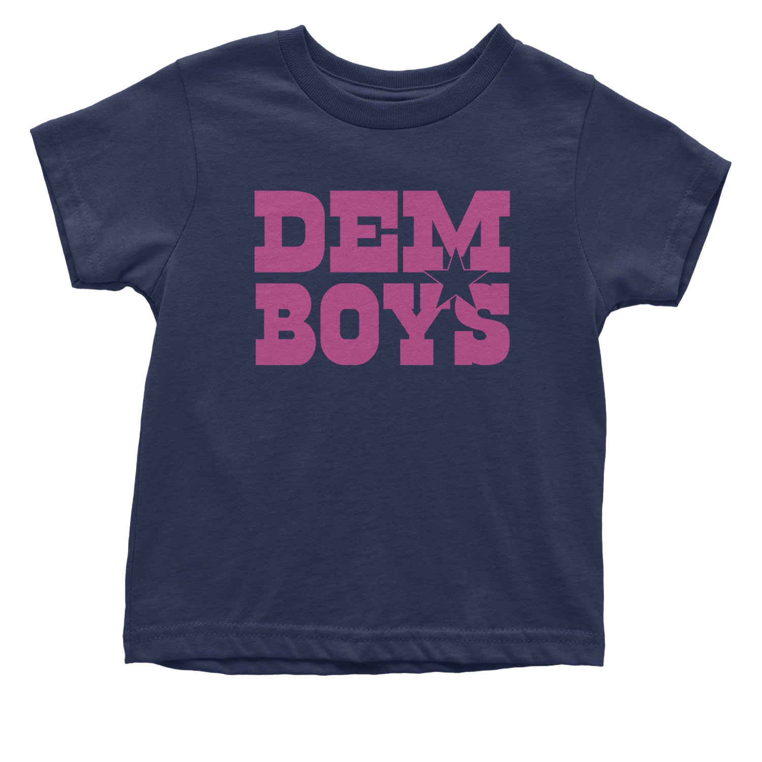 Dem Boys Hot Pink Dallas  Infant One-Piece Romper Bodysuit and Toddler T-shirt Navy Blue