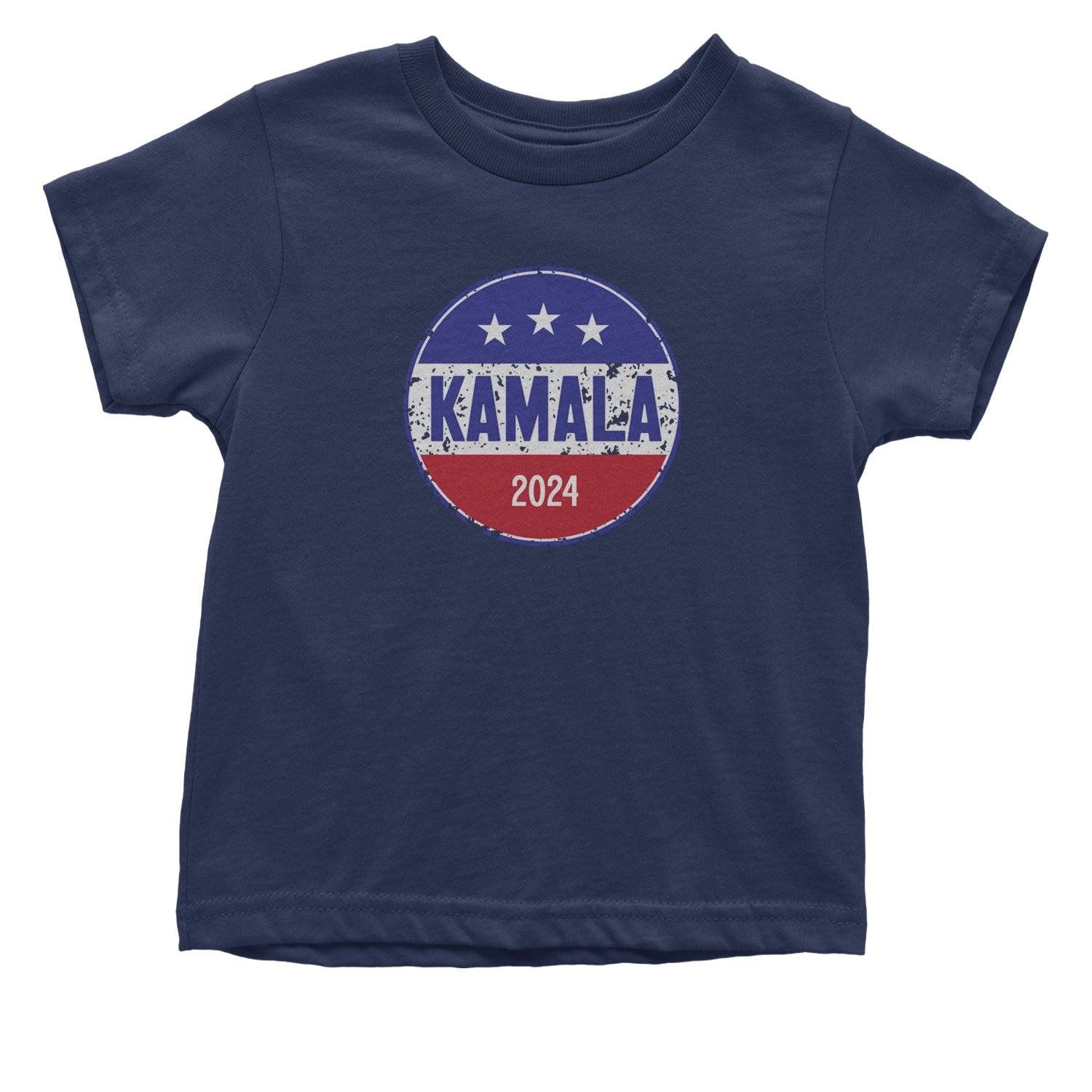 Kamala Badge 2024 - Kamala Harris For President 2024 Infant One-Piece Romper Bodysuit and Toddler T-shirt Navy Blue