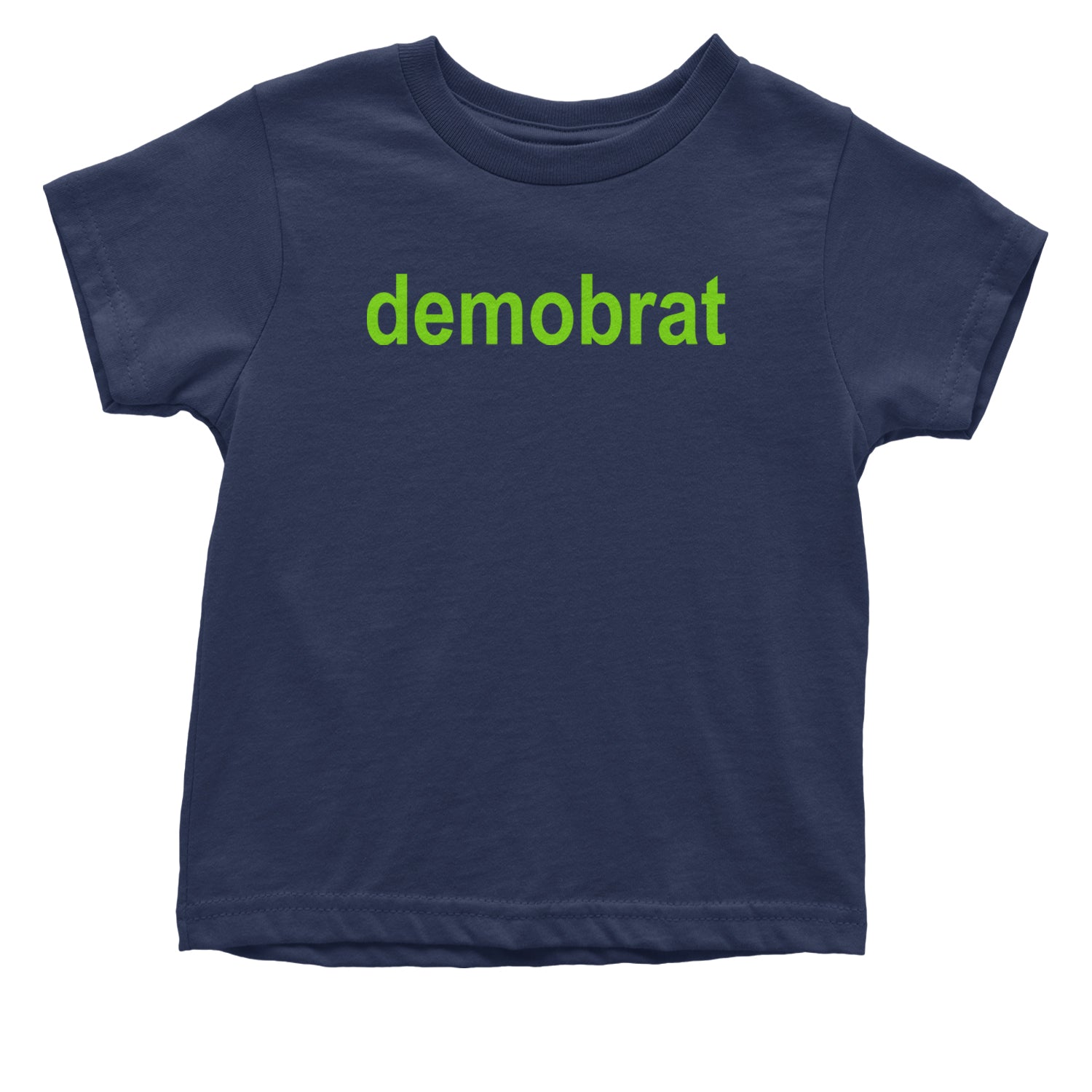 Demobrat Kamala Is Brat Vote Democrat Infant One-Piece Romper Bodysuit and Toddler T-shirt Navy Blue