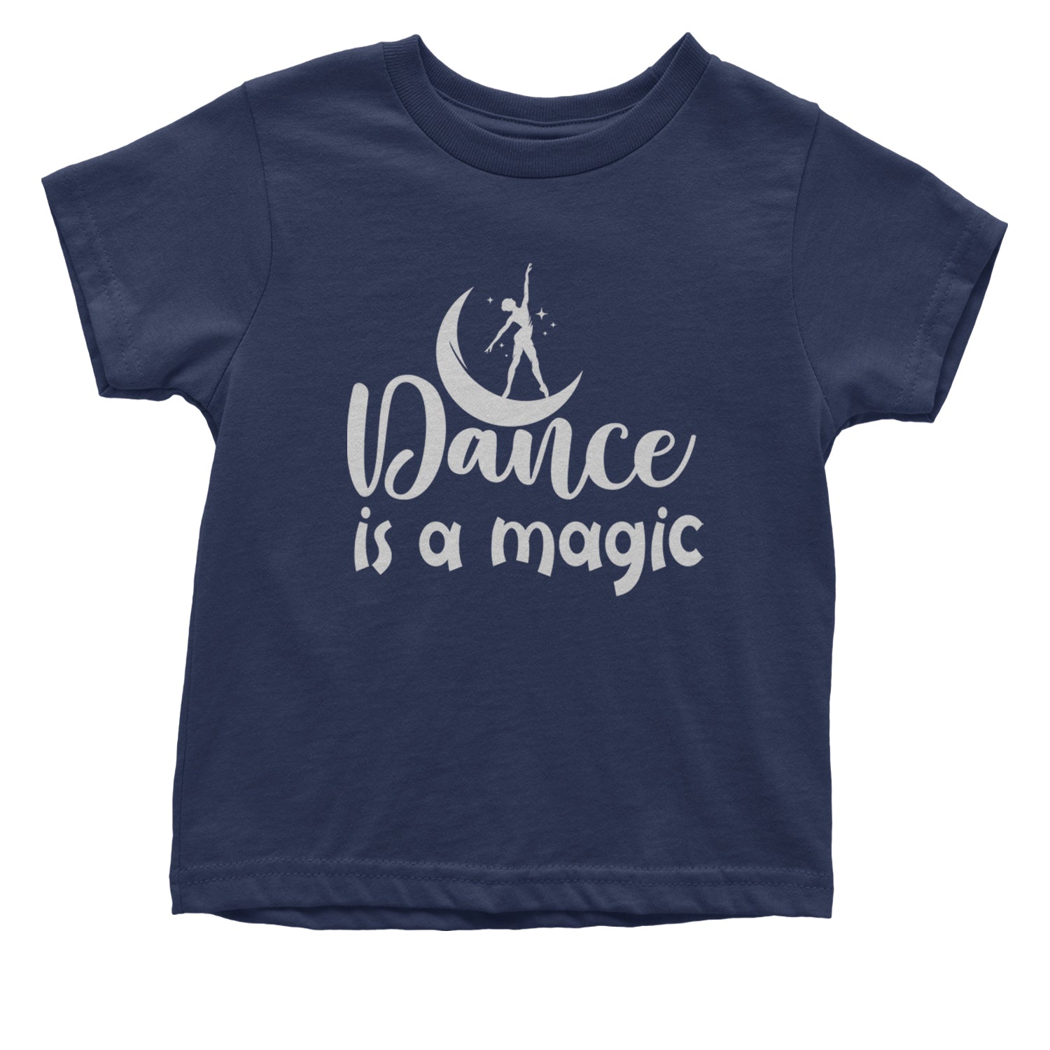 Dance Is Magic Infant One-Piece Romper Bodysuit and Toddler T-shirt Navy Blue