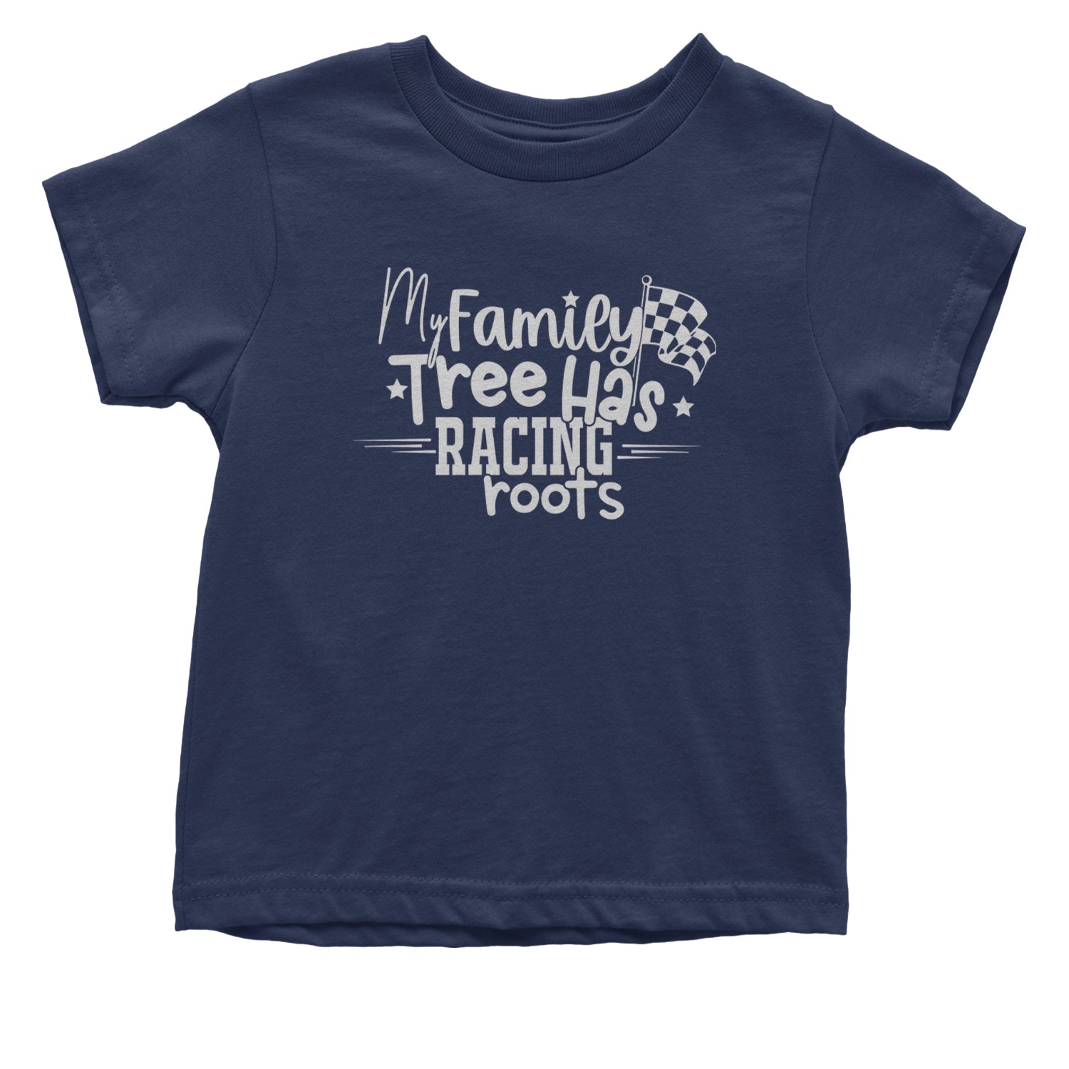 My Family Tree Has Racing Roots Infant One-Piece Romper Bodysuit and Toddler T-shirt Navy Blue