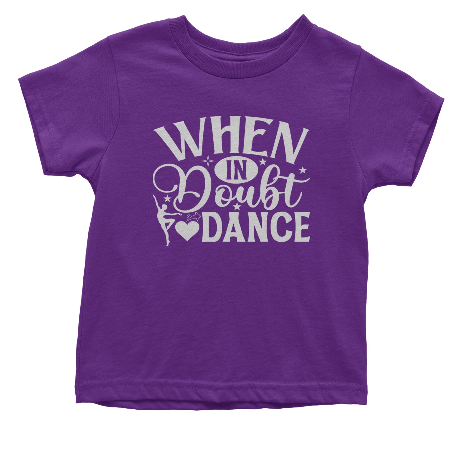 When In Doubt, Dance Infant One-Piece Romper Bodysuit and Toddler T-shirt Purple