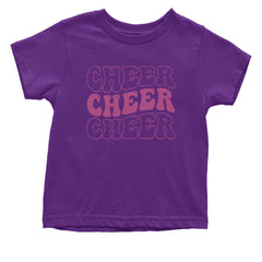 Cheer Cheer Cheer Infant One-Piece Romper Bodysuit and Toddler T-shirt Purple