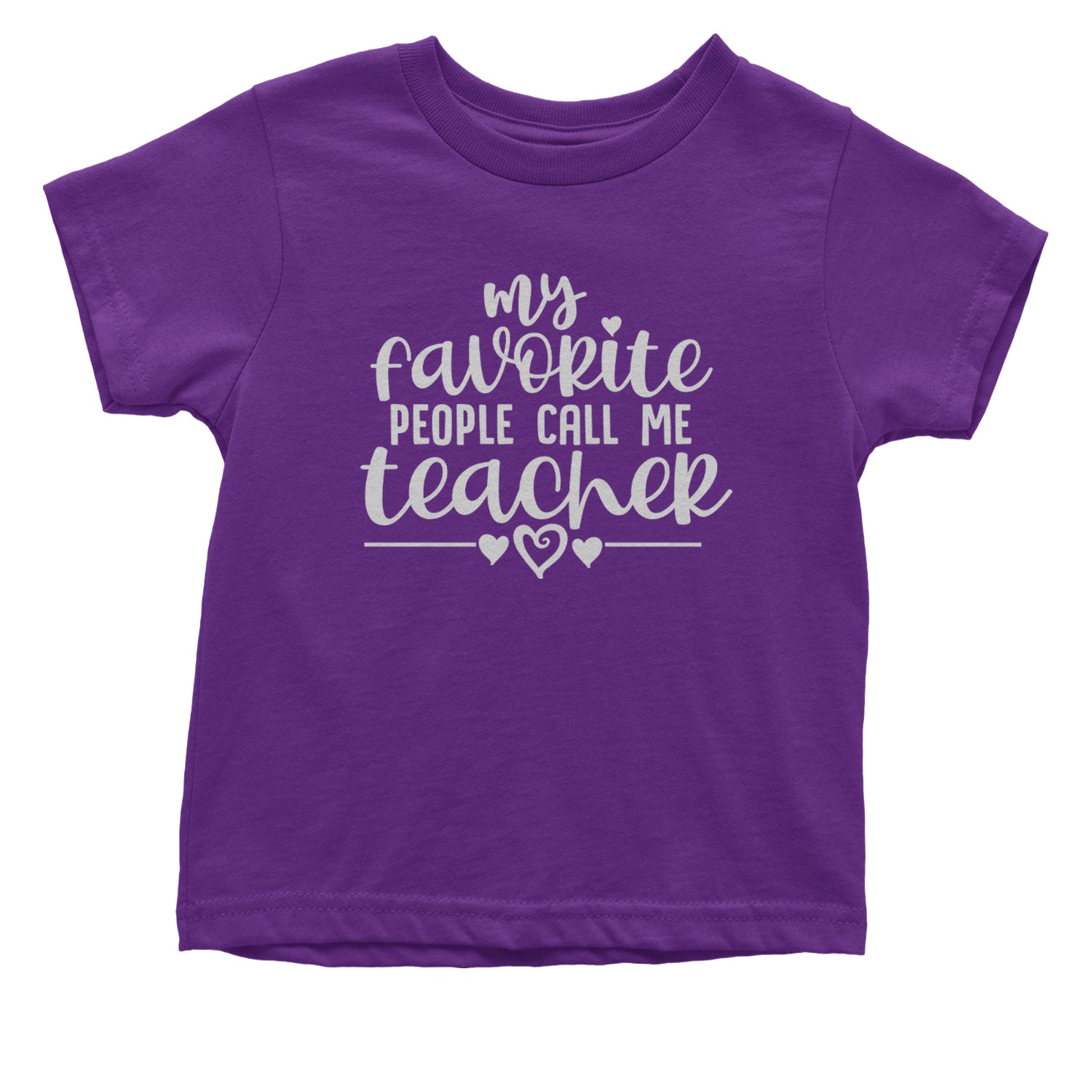 My Favorite People Call Me Teacher Infant One-Piece Romper Bodysuit and Toddler T-shirt Purple