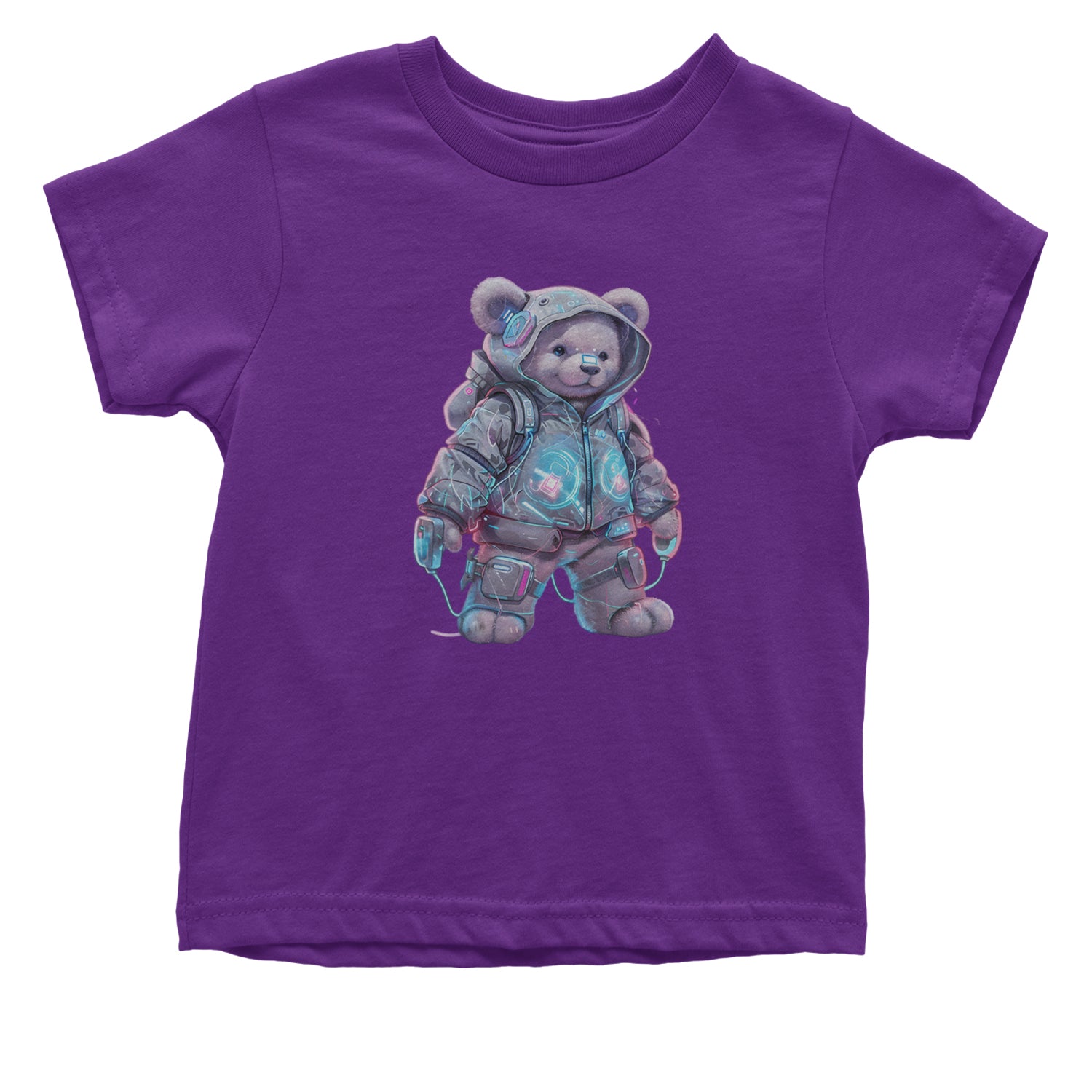 Cyberpunk Adventure Urban Graffiti Bear Infant One-Piece Romper Bodysuit Or Toddler T-shirt Purple