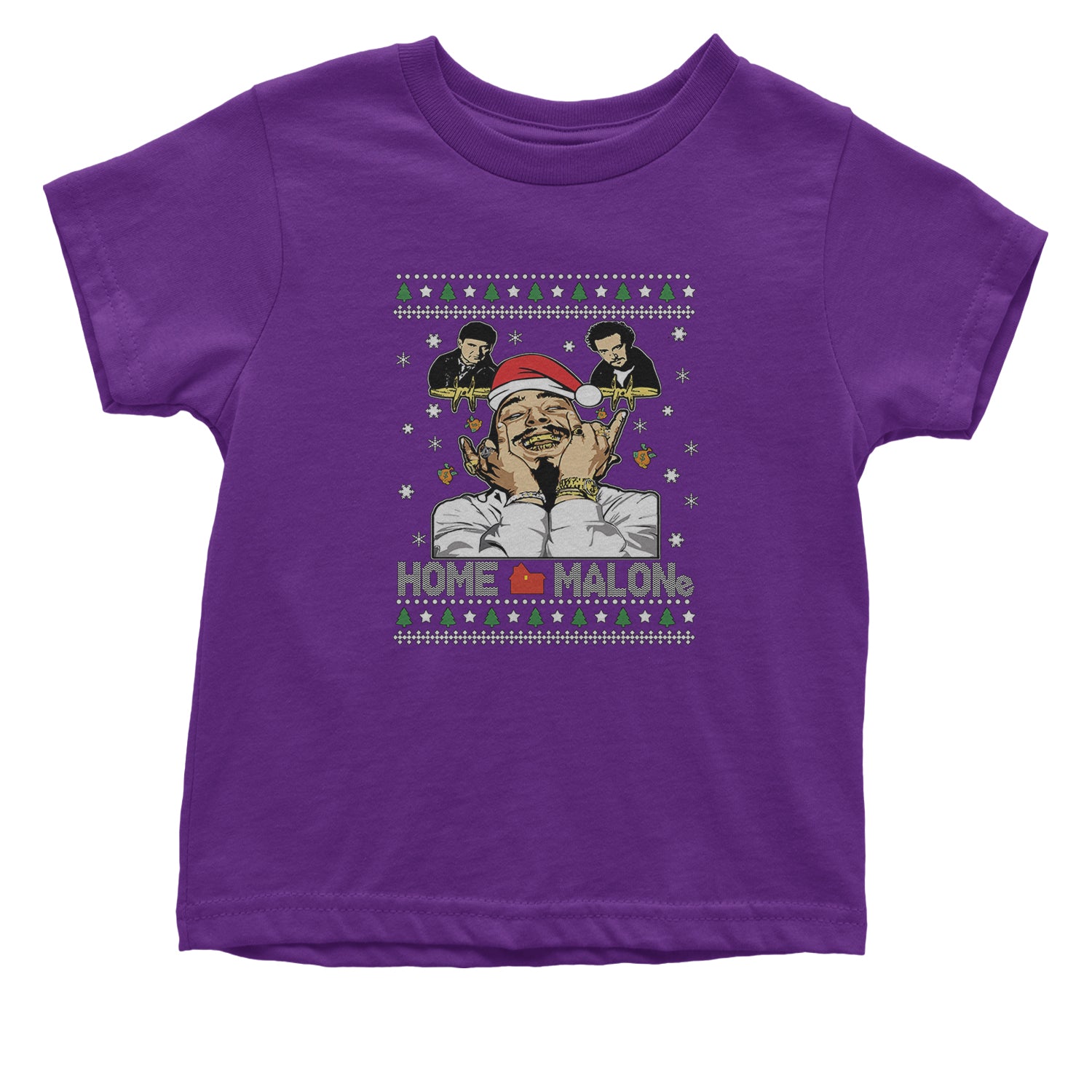 Home Malone Ugly Christmas Infant One-Piece Romper Bodysuit and Toddler T-shirt Purple