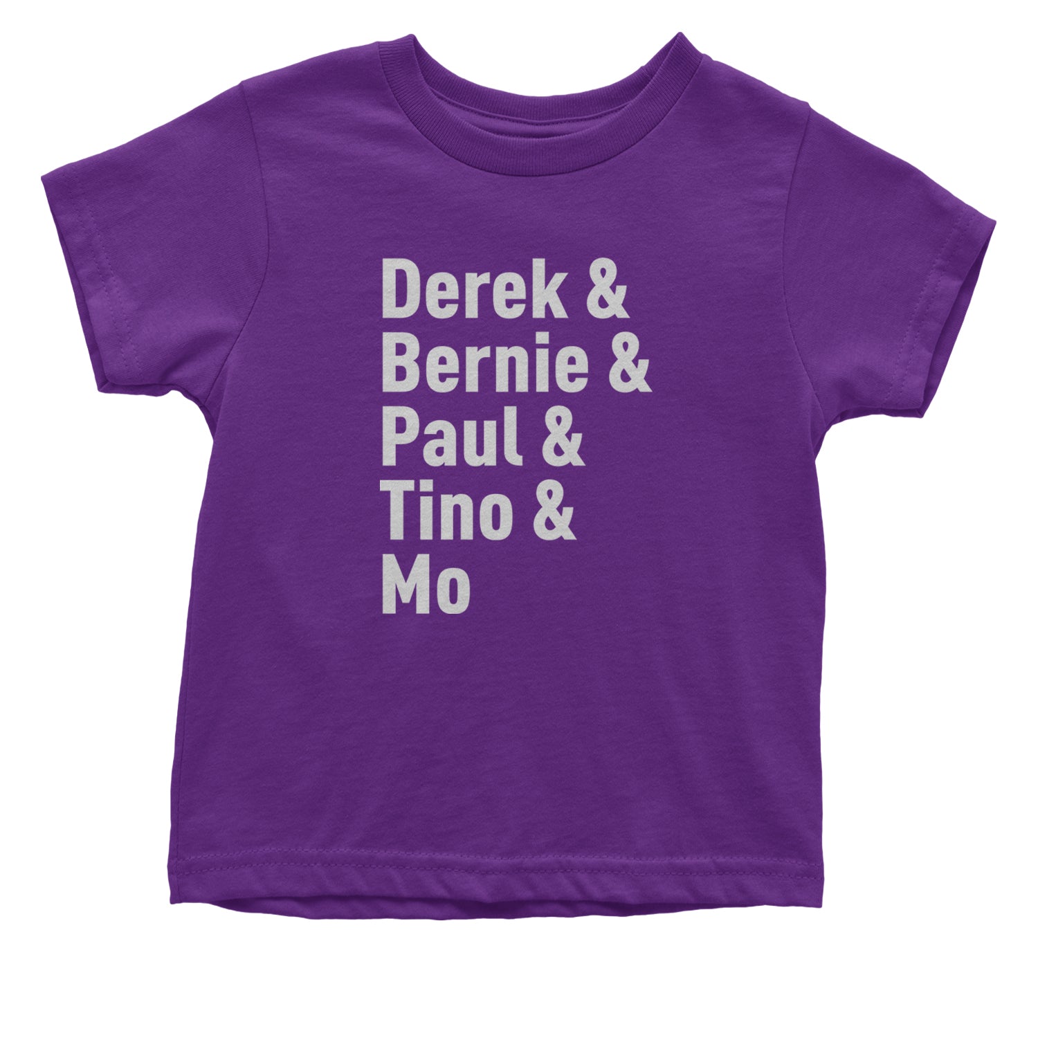 Derek & Bernie & Paul & Tino & Mo Infant One-Piece Romper Bodysuit and Toddler T-shirt Purple