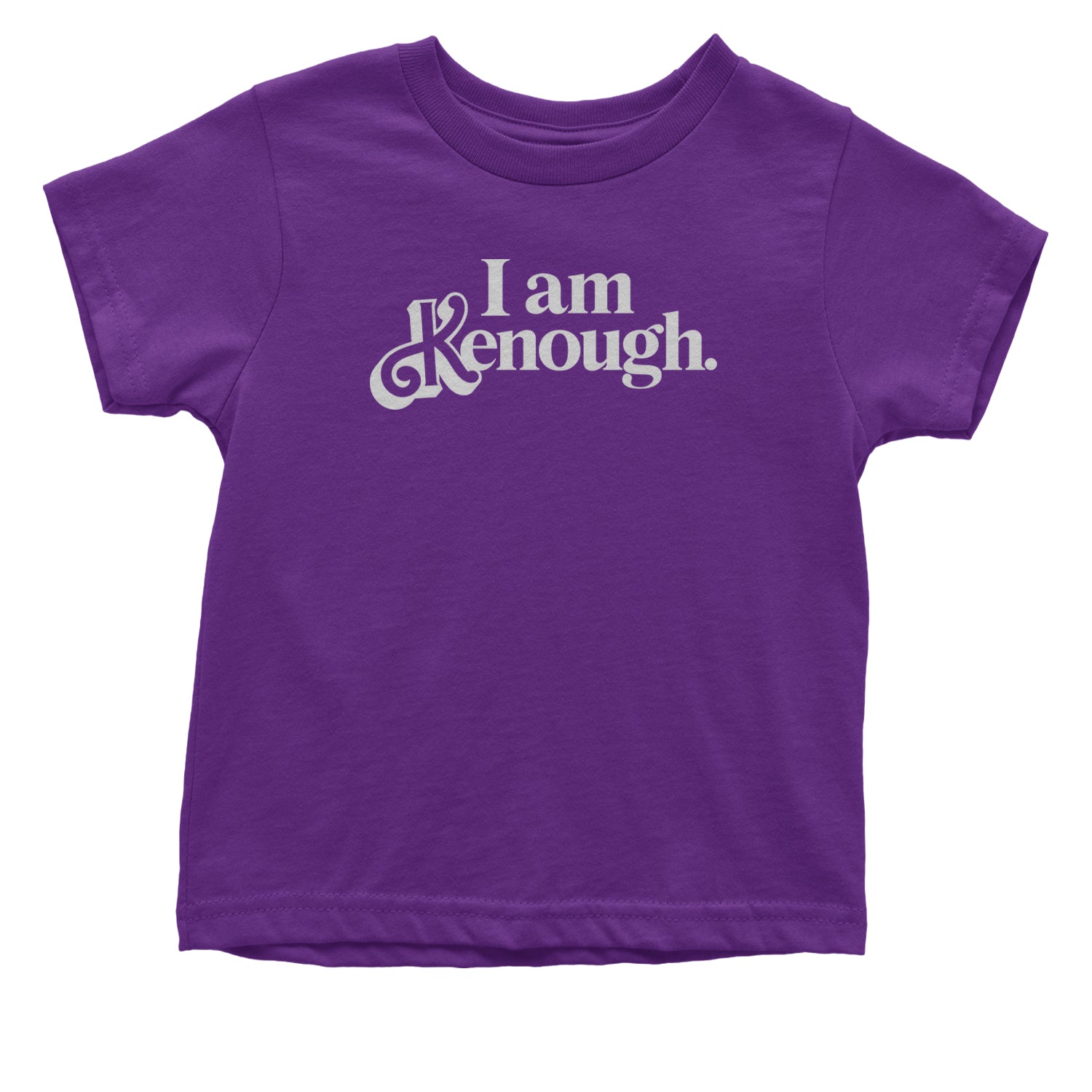 I Am Kenough White Print Infant One-Piece Romper Bodysuit and Toddler T-shirt Purple