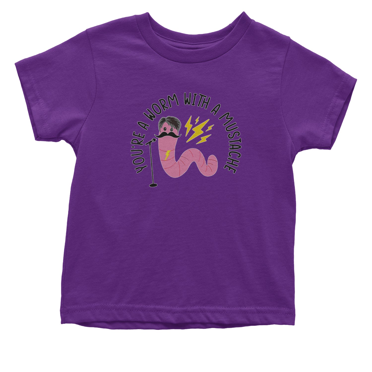 You're A Worm With A Mustache Tom Scandoval Infant One-Piece Romper Bodysuit and Toddler T-shirt Purple