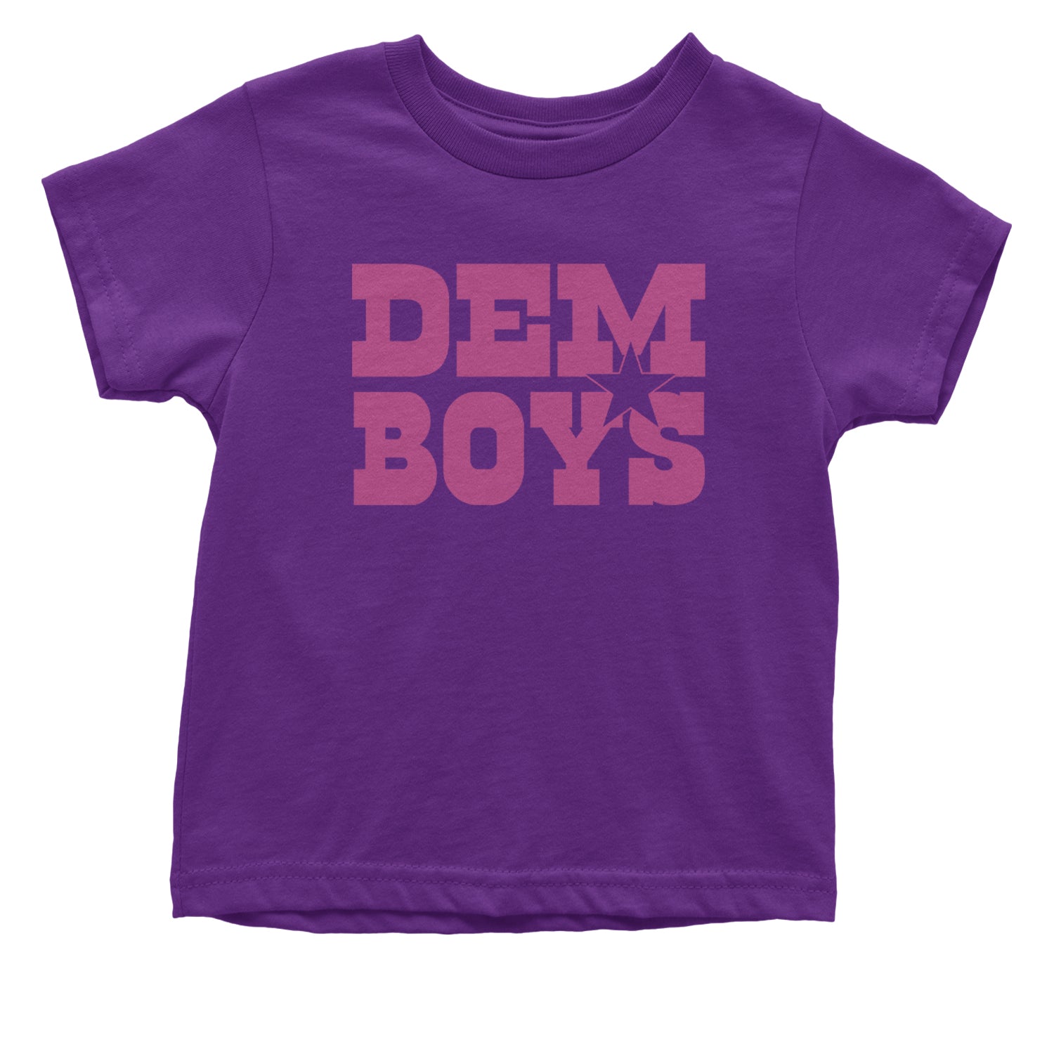 Dem Boys Hot Pink Dallas  Infant One-Piece Romper Bodysuit and Toddler T-shirt Purple