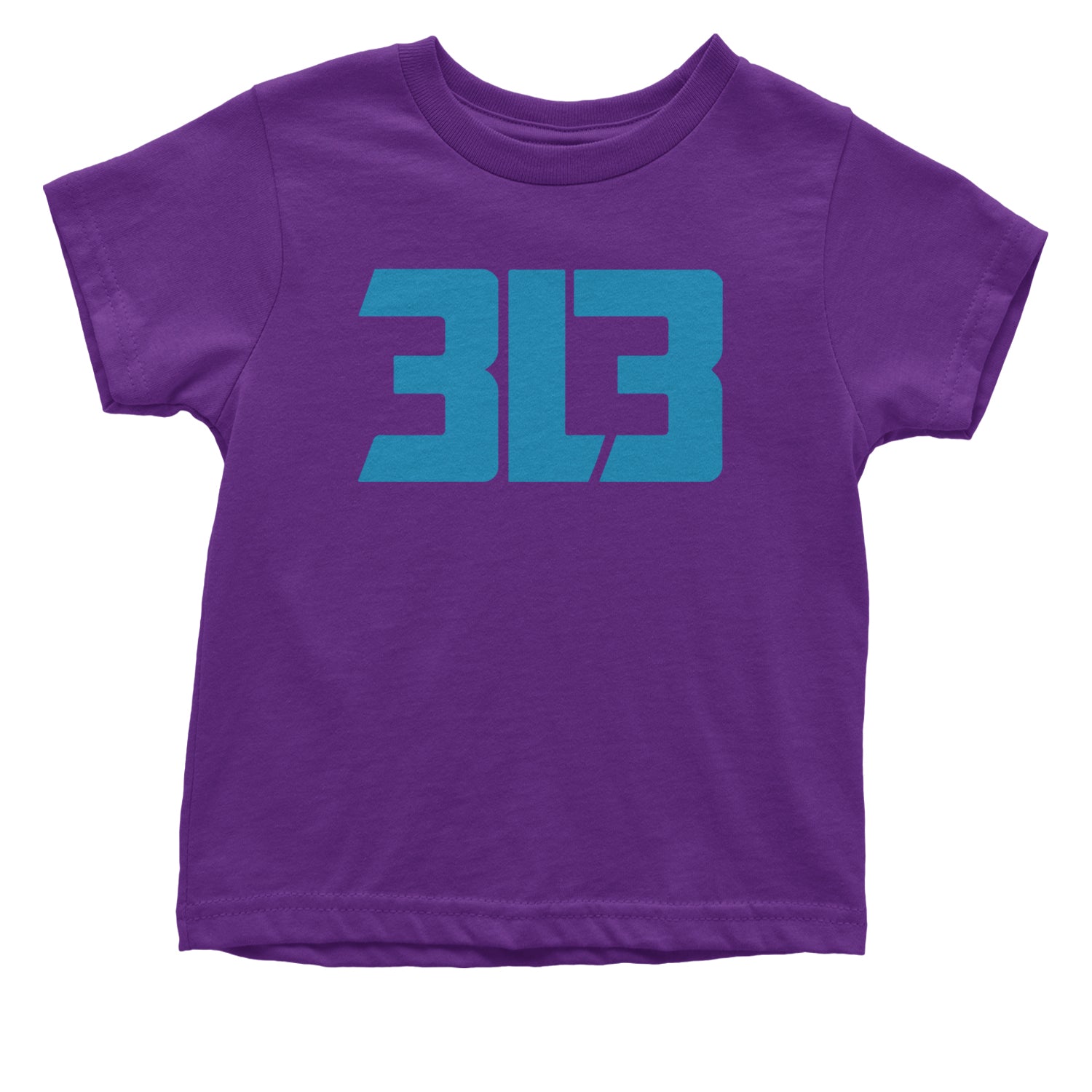 3L3 From The 313 Detroit Football Infant One-Piece Romper Bodysuit and Toddler T-shirt Purple