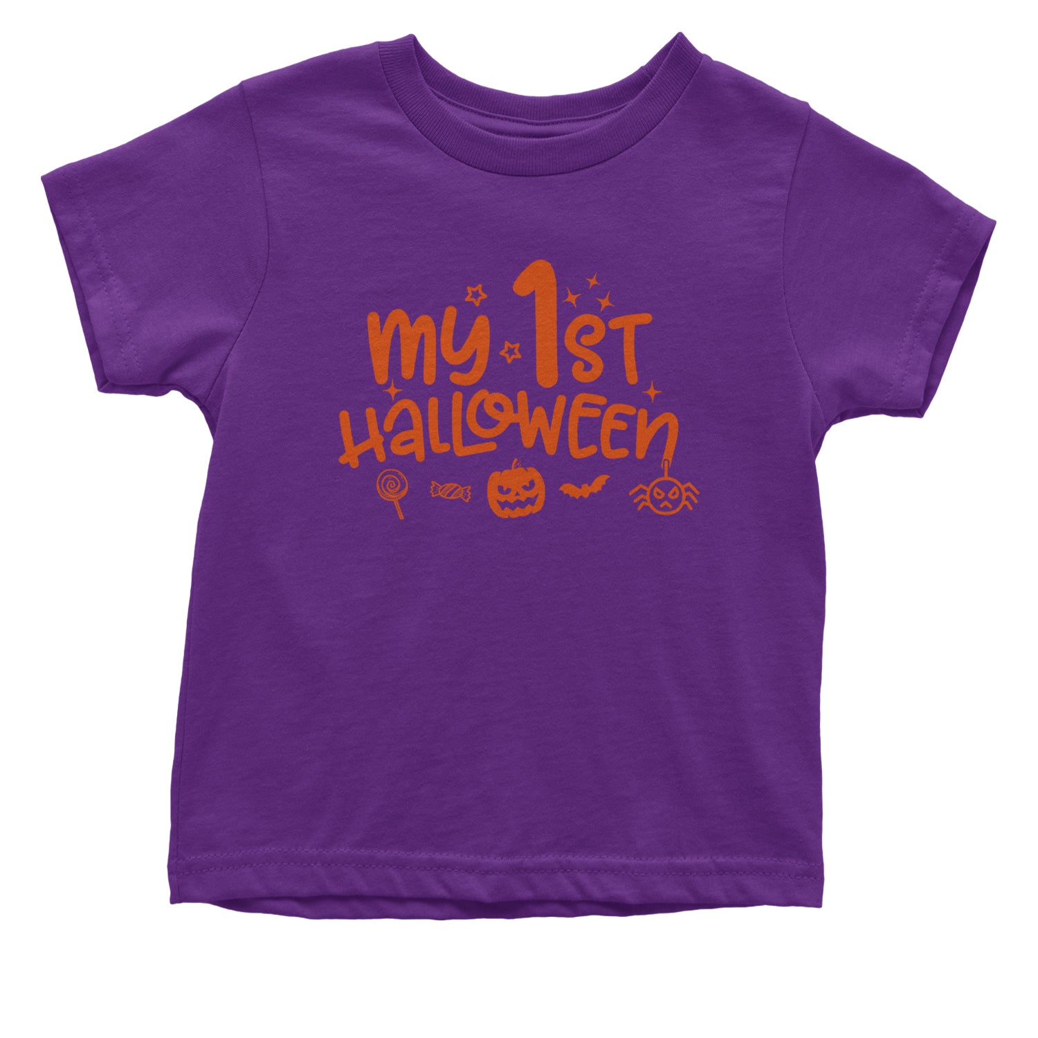 My First Halloween Infant One-Piece Romper Bodysuit and Toddler T-shirt Purple