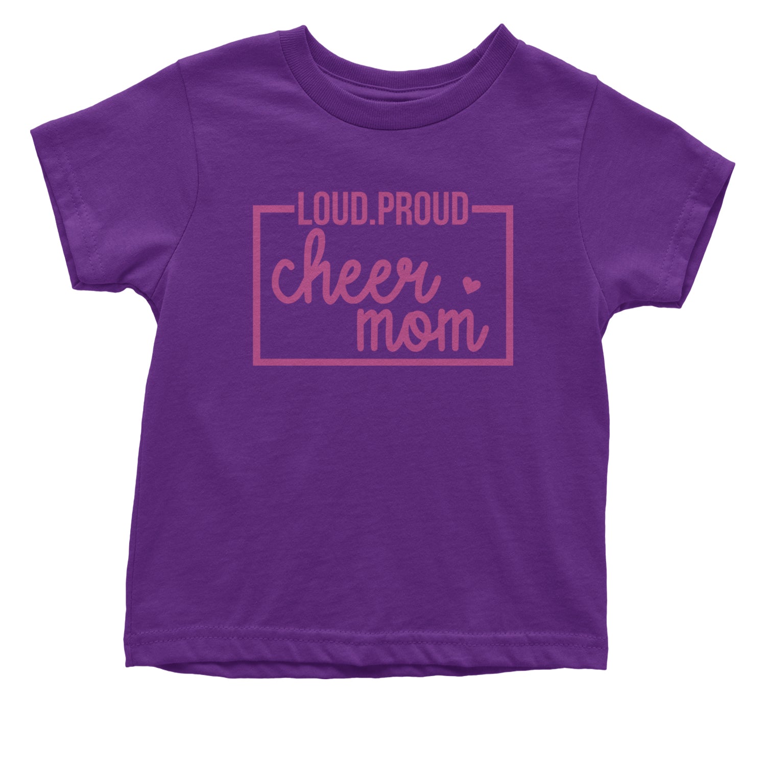 Loud Proud Cheerleader Mom Infant One-Piece Romper Bodysuit and Toddler T-shirt Purple