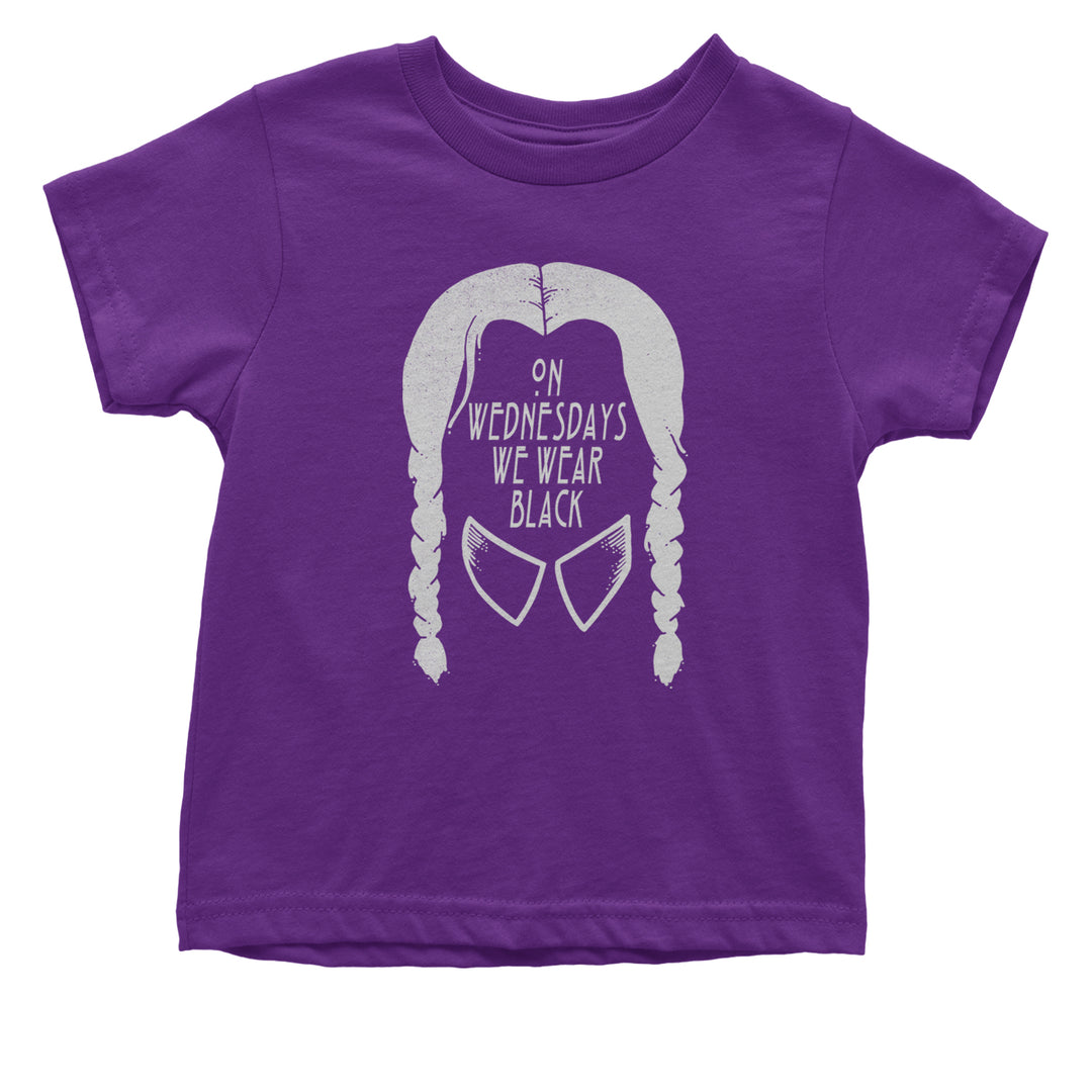 On Wednesdays, We Wear Black Infant One-Piece Romper Bodysuit and Toddler T-shirt Purple