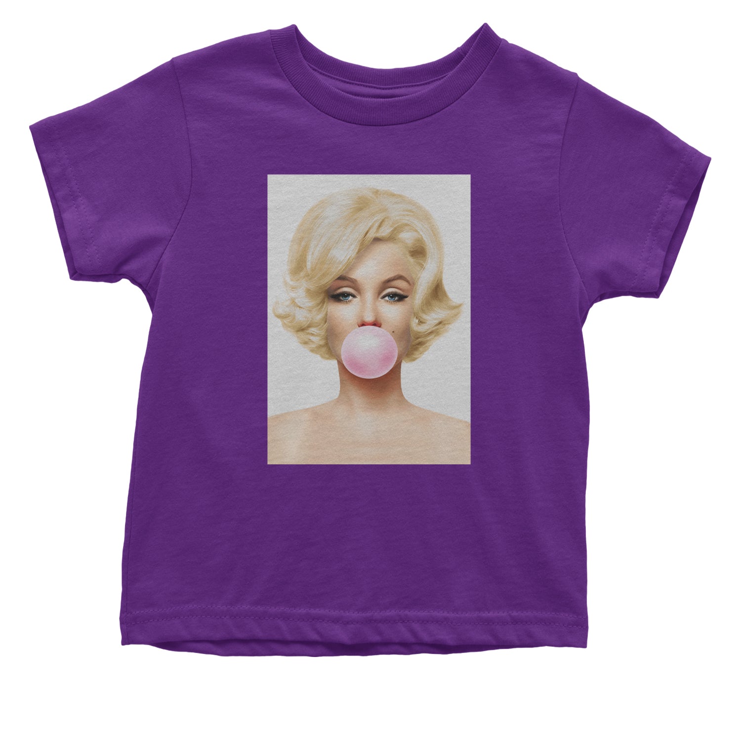 Ms. Monroe Pink Bubble Gum American Icon Infant One-Piece Romper Bodysuit and Toddler T-shirt Purple