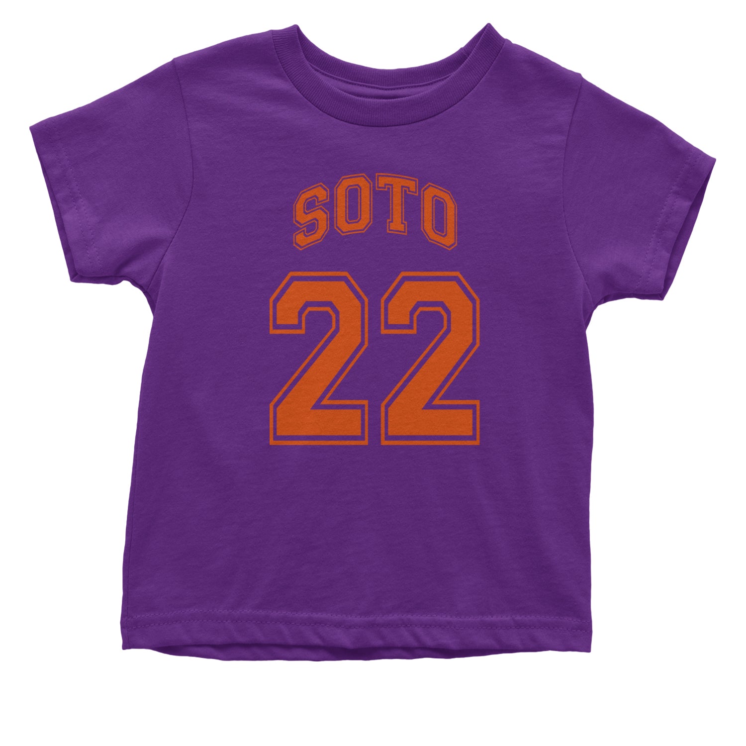 Soto Number 22 Infant One-Piece Romper Bodysuit and Toddler T-shirt Purple