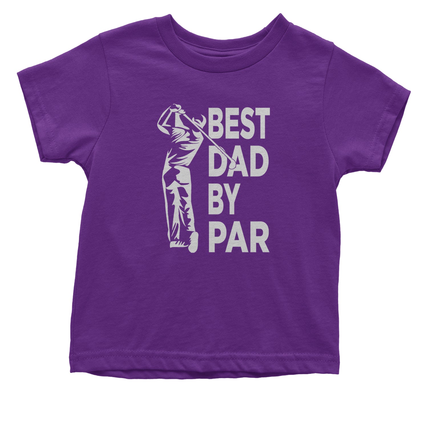 Best Dad By Par Golfing Gift For Father Infant One-Piece Romper Bodysuit and Toddler T-shirt Purple