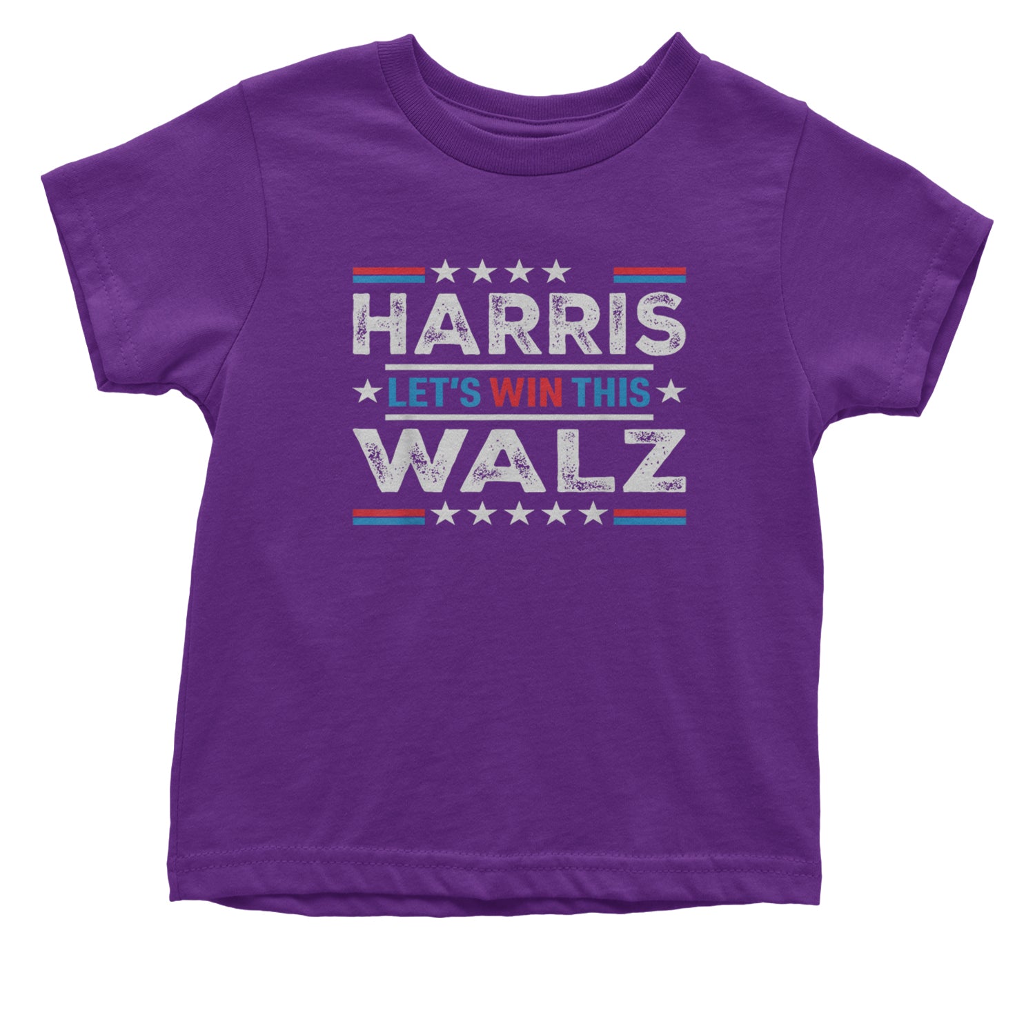 Kamala Harris and Tim Walz For President Infant One-Piece Romper Bodysuit and Toddler T-shirt Purple