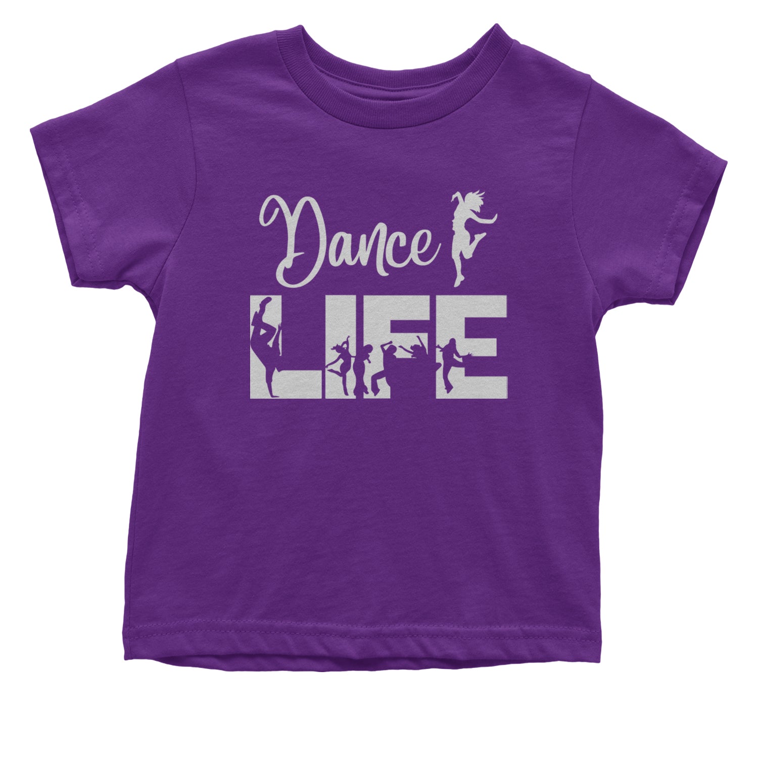 Dance Life Silhouette Dancers Infant One-Piece Romper Bodysuit and Toddler T-shirt Purple