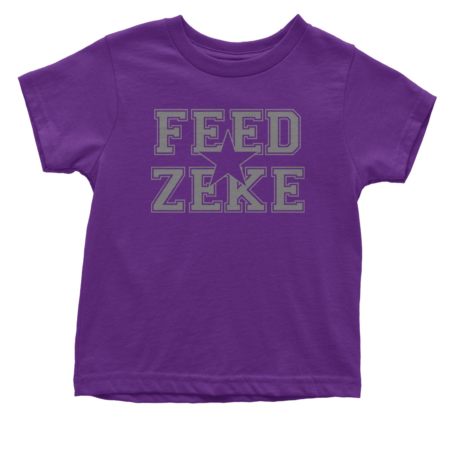 Feed Zeke Football Infant One-Piece Romper Bodysuit and Toddler T-shirt Purple