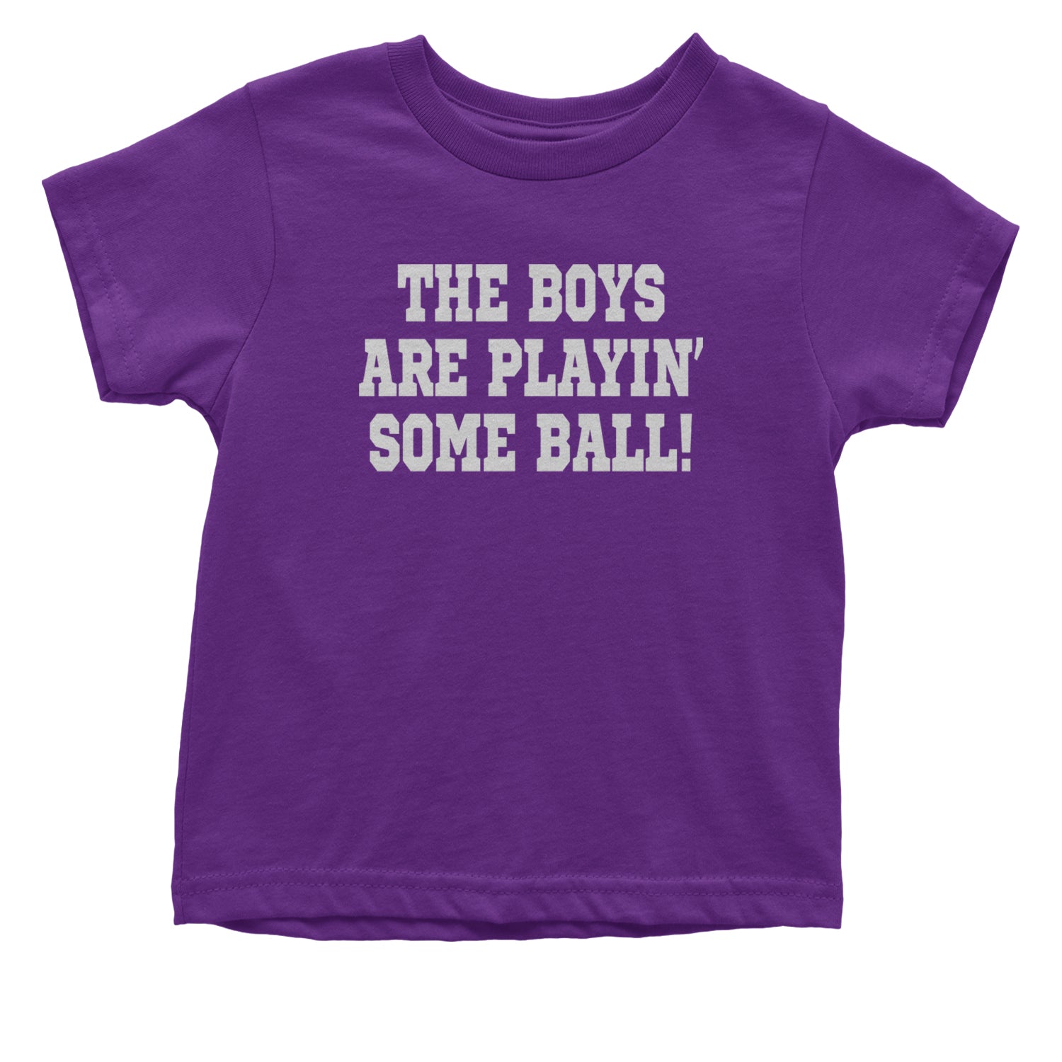 The Boys Are Playing Some Baseball Infant One-Piece Romper Bodysuit and Toddler T-shirt Purple