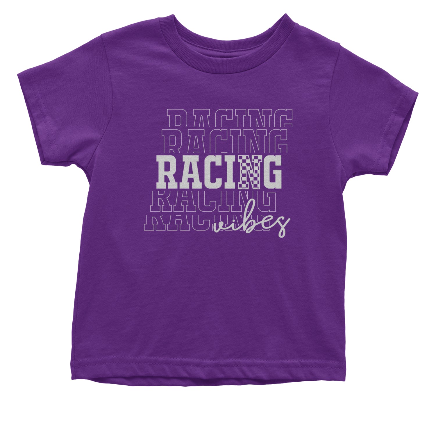 Racing Vibes Infant One-Piece Romper Bodysuit and Toddler T-shirt Purple